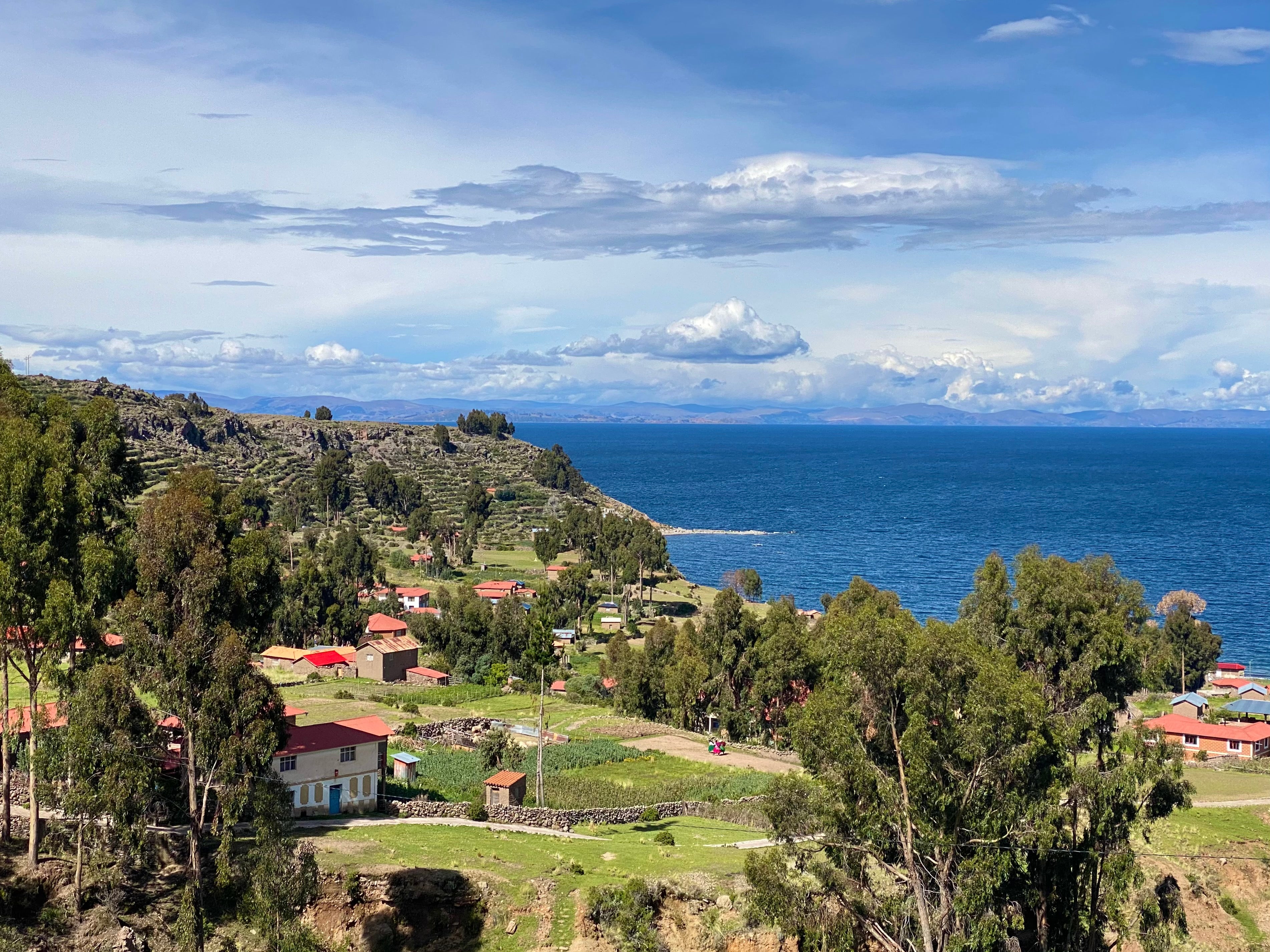 Amantani is located on the Peruvian side of Lake Titicaca