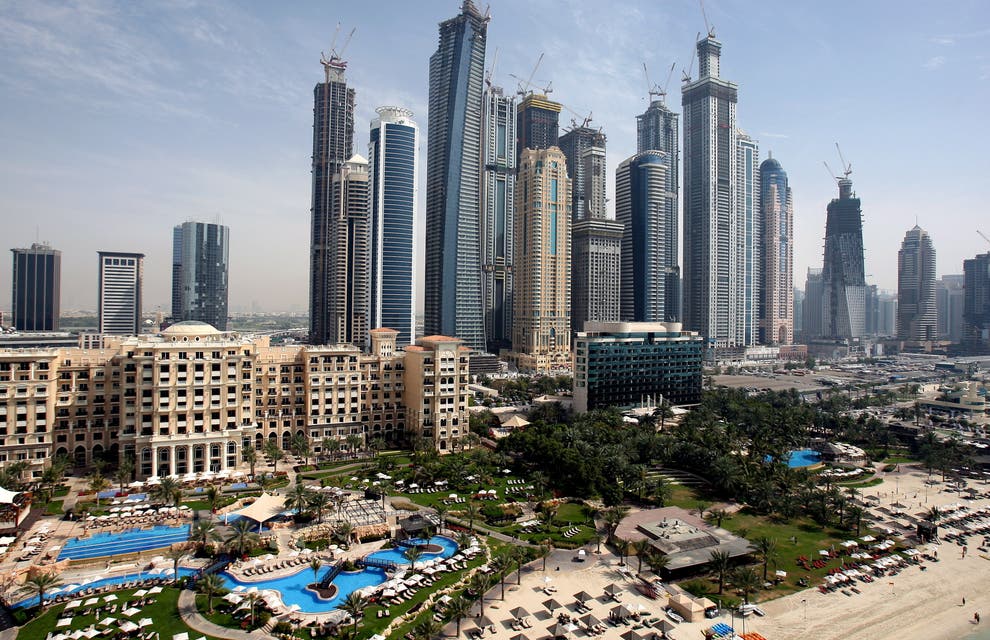 Dubai Marina, where the naked photoshoot took place