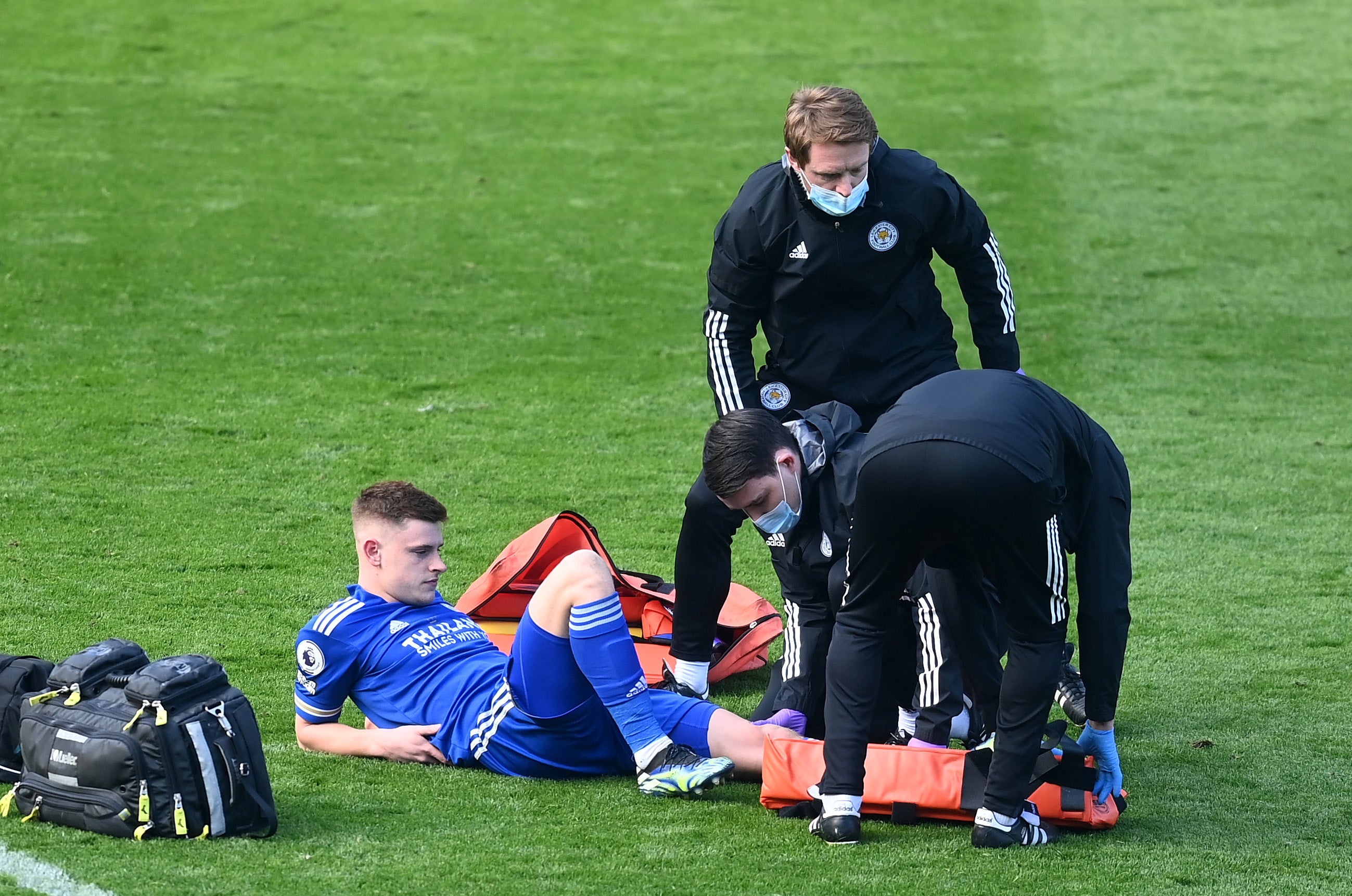 Harvey Barnes suffered the injury against Arsenal in February