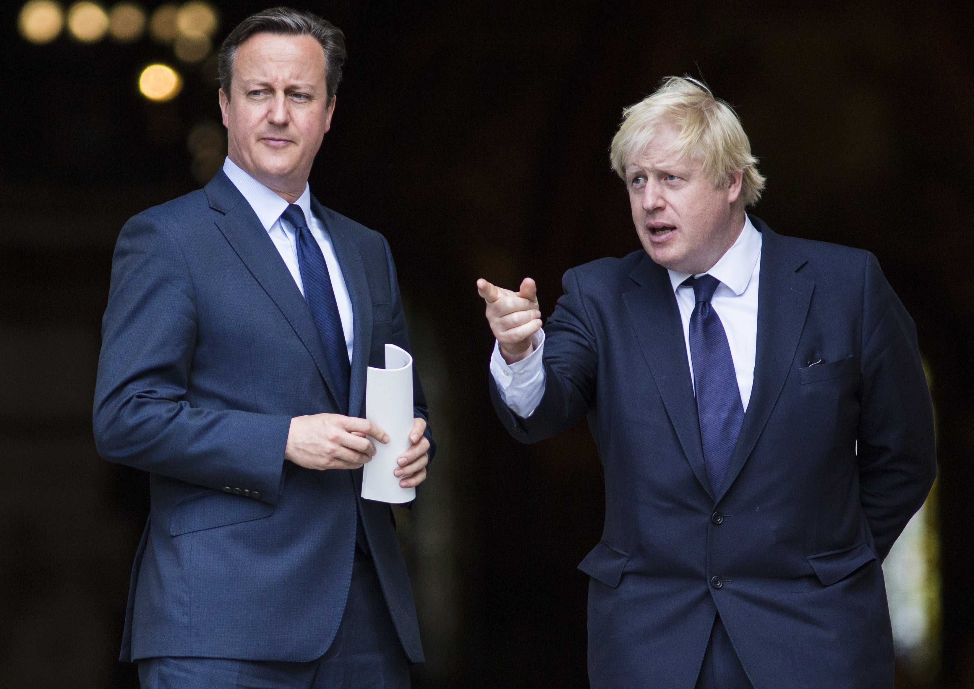 David Cameron and Boris Johnson – cuts to local authorities and the Health and Safety Executive have seen a fall in the number of inspectors and inspections since 2010