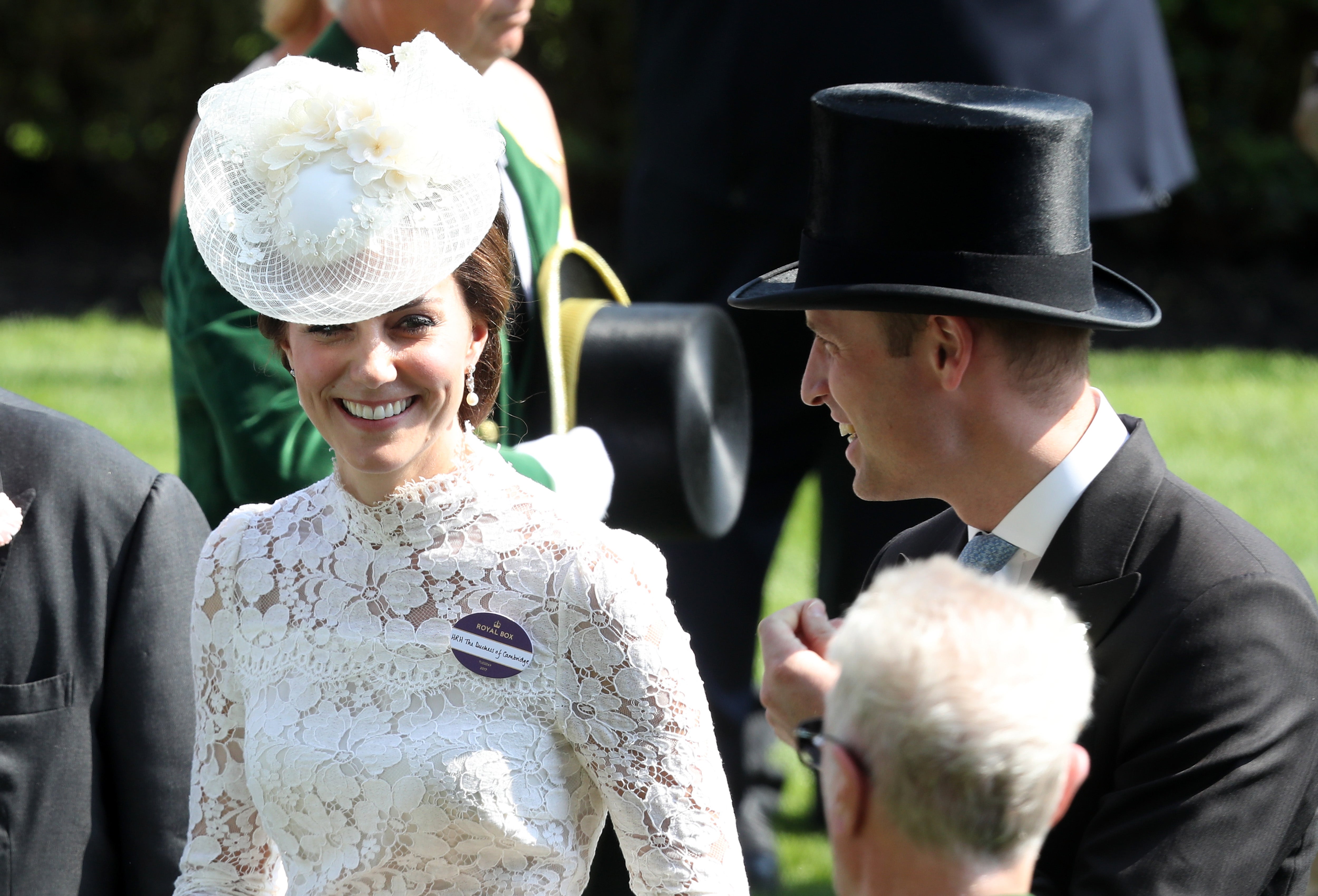 The couple attend Royal Ascot with other family memebers on 20 June 2017