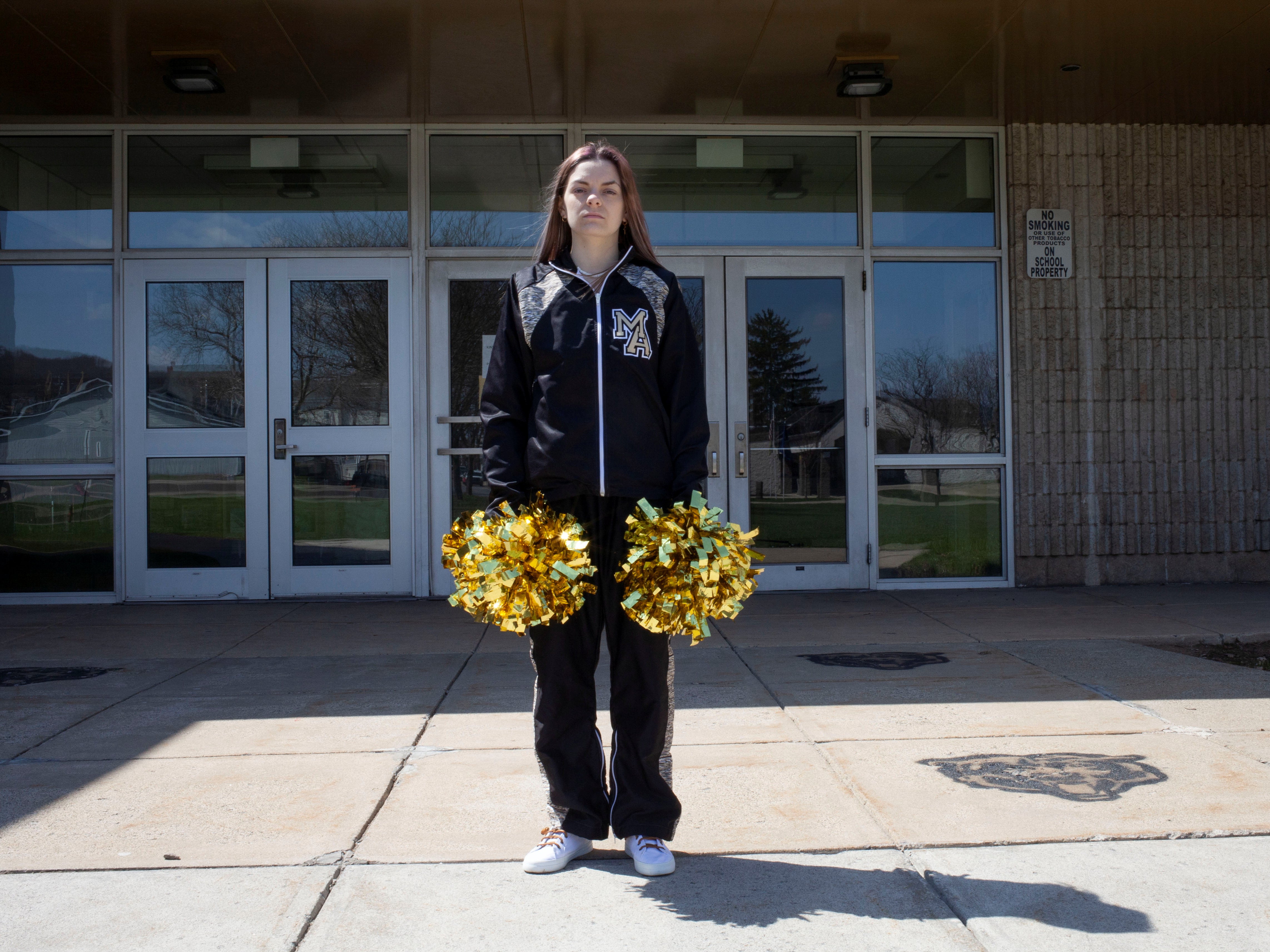 Brandi Levy, a former cheerleader at Mahanoy Area High School, poses in an undated photograph provided by the American Civil Liberties Union.