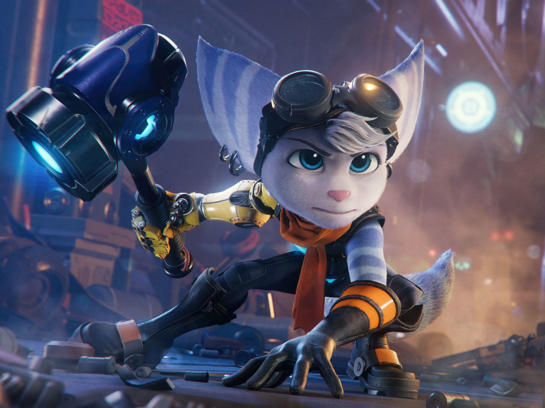 A screen capture from Ratchet & Clank: Rift Apart