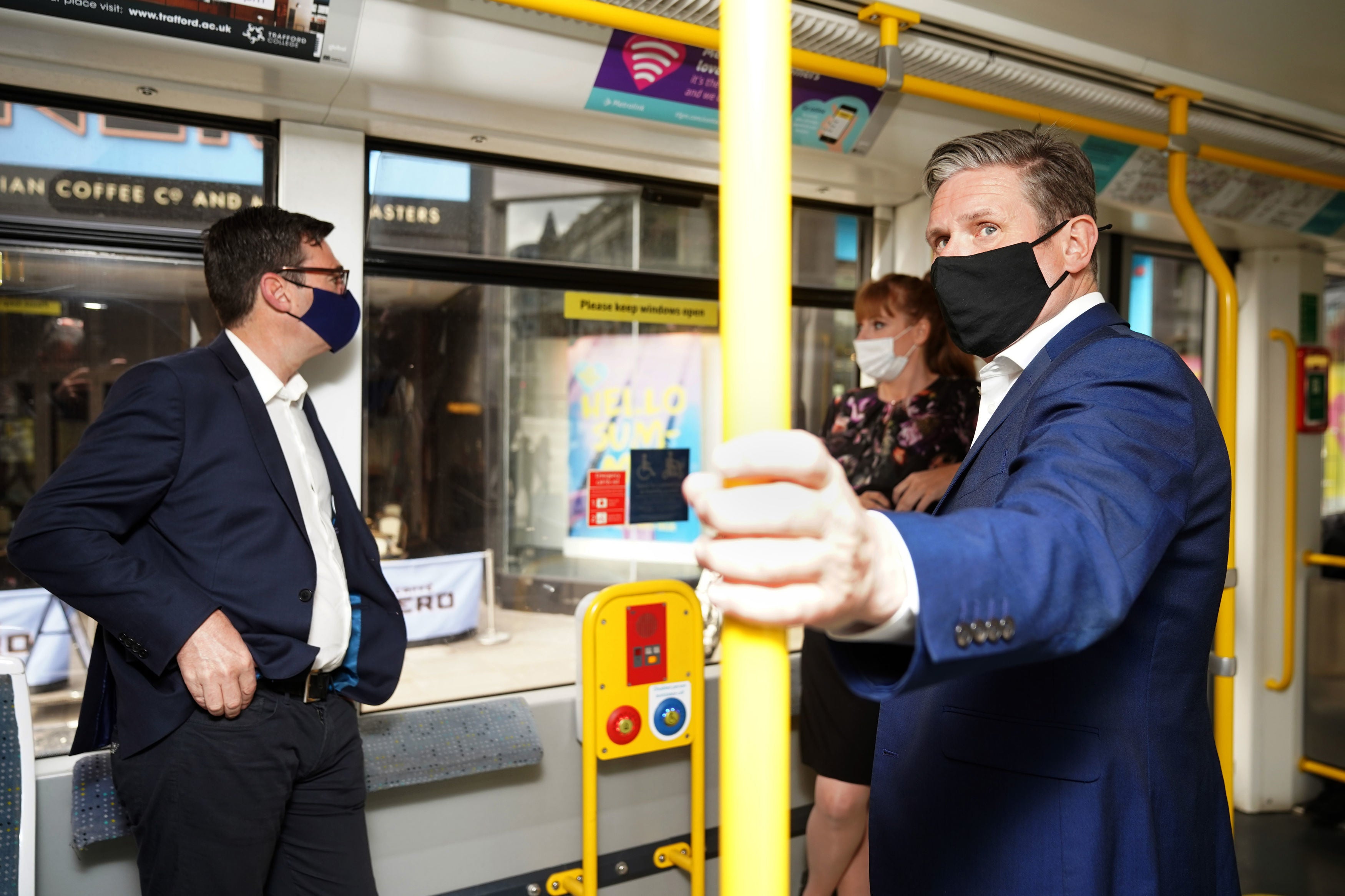 Keir Starmer campaigning with Andy Burnham in Manchester, whose mayoral election is likely to be a ‘Labour hold’