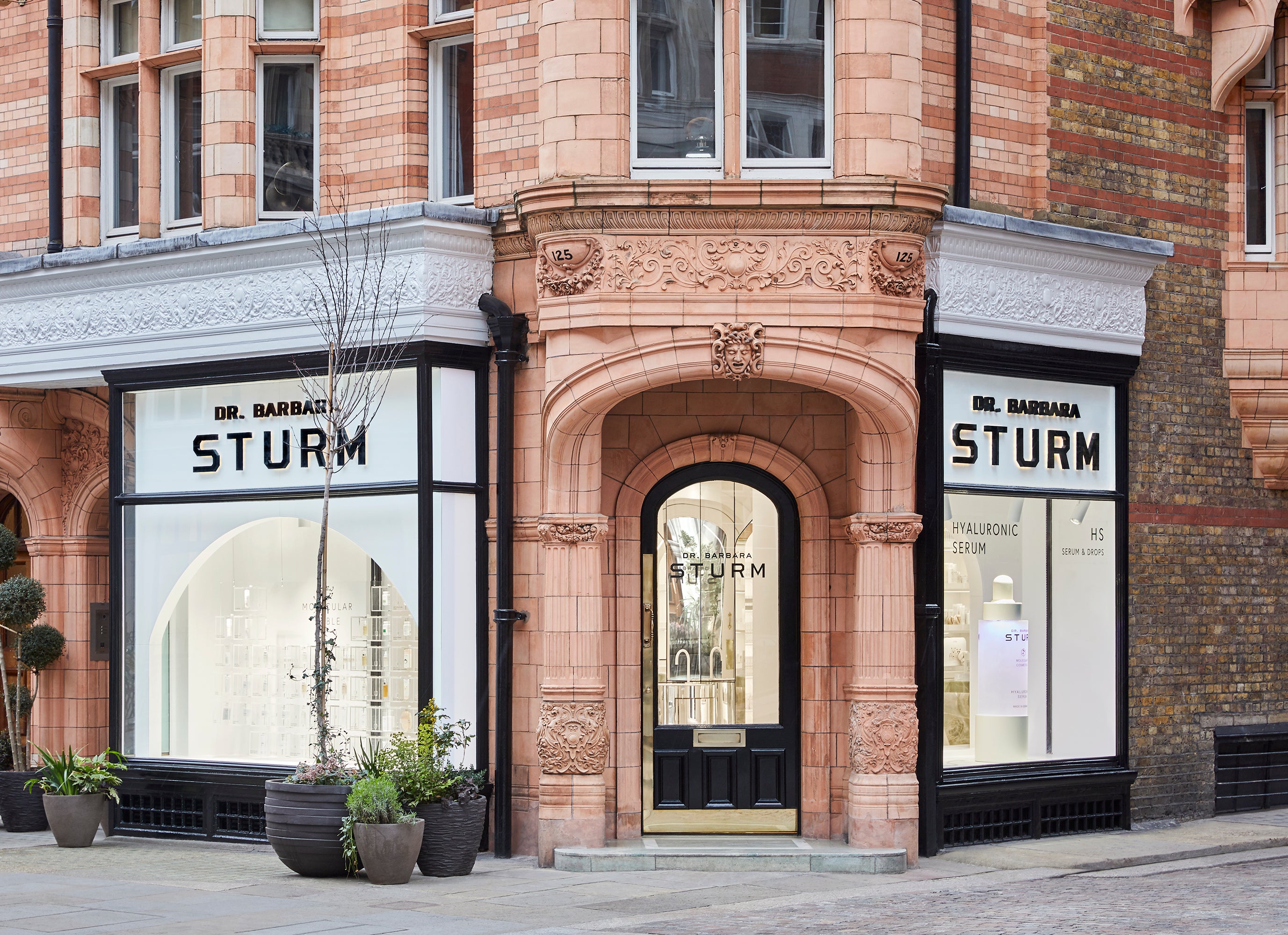 The frontage in glamorous Mount Street, Mayfair