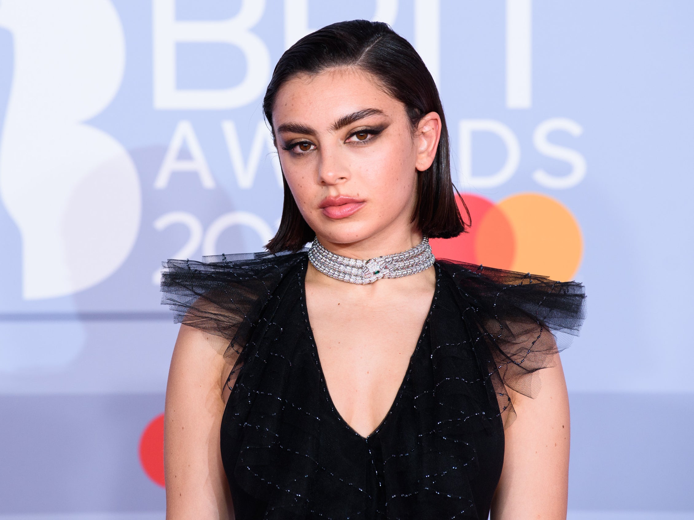 Charli XCX at the 2020 Brit Awards