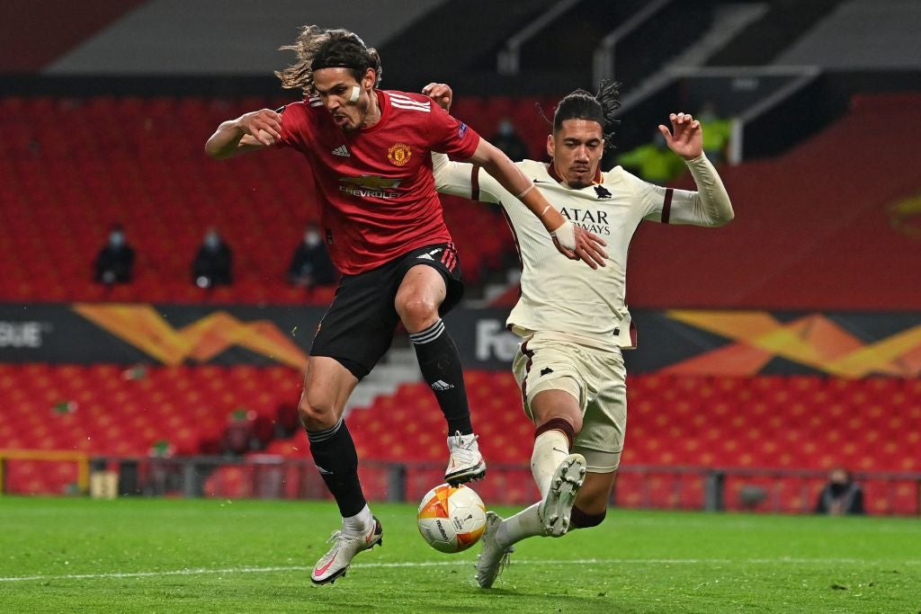 Smalling fouled Cavani for the penalty which led to United’s fourth goal