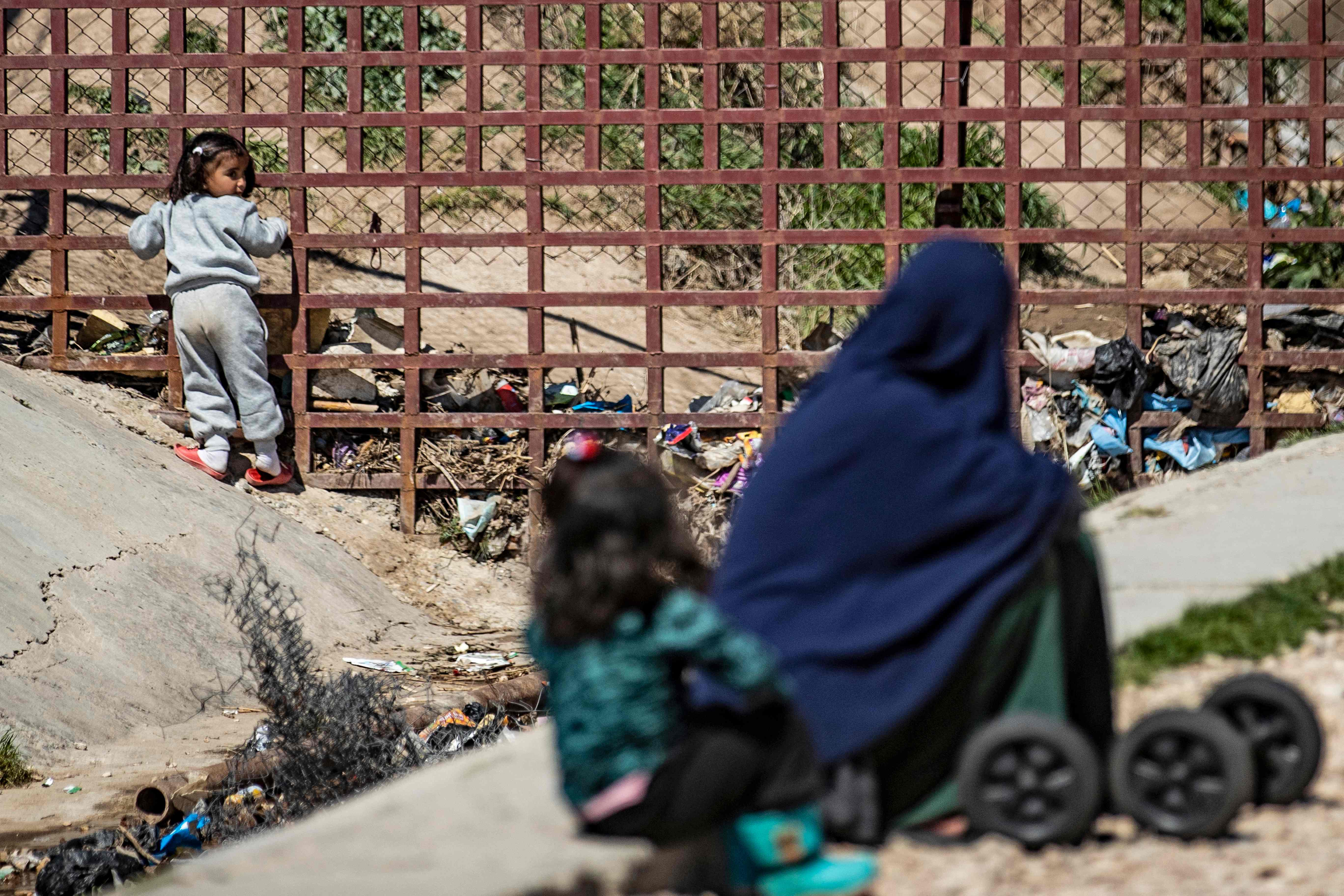 Dozens of women and children are stranded in refugee camps in northeastern Syria