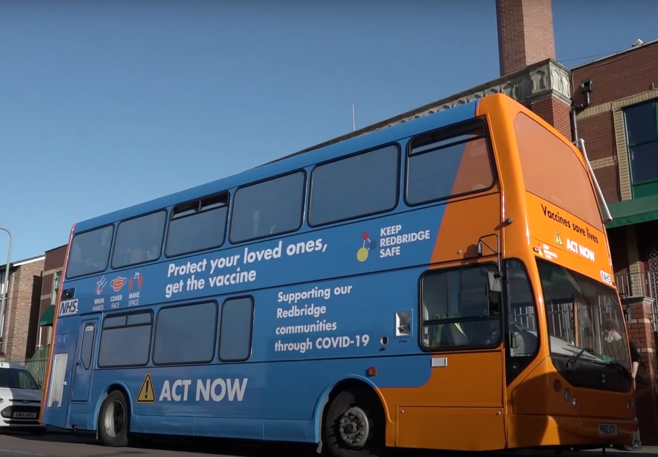 The London bus has been visiting mosques in Redbridge