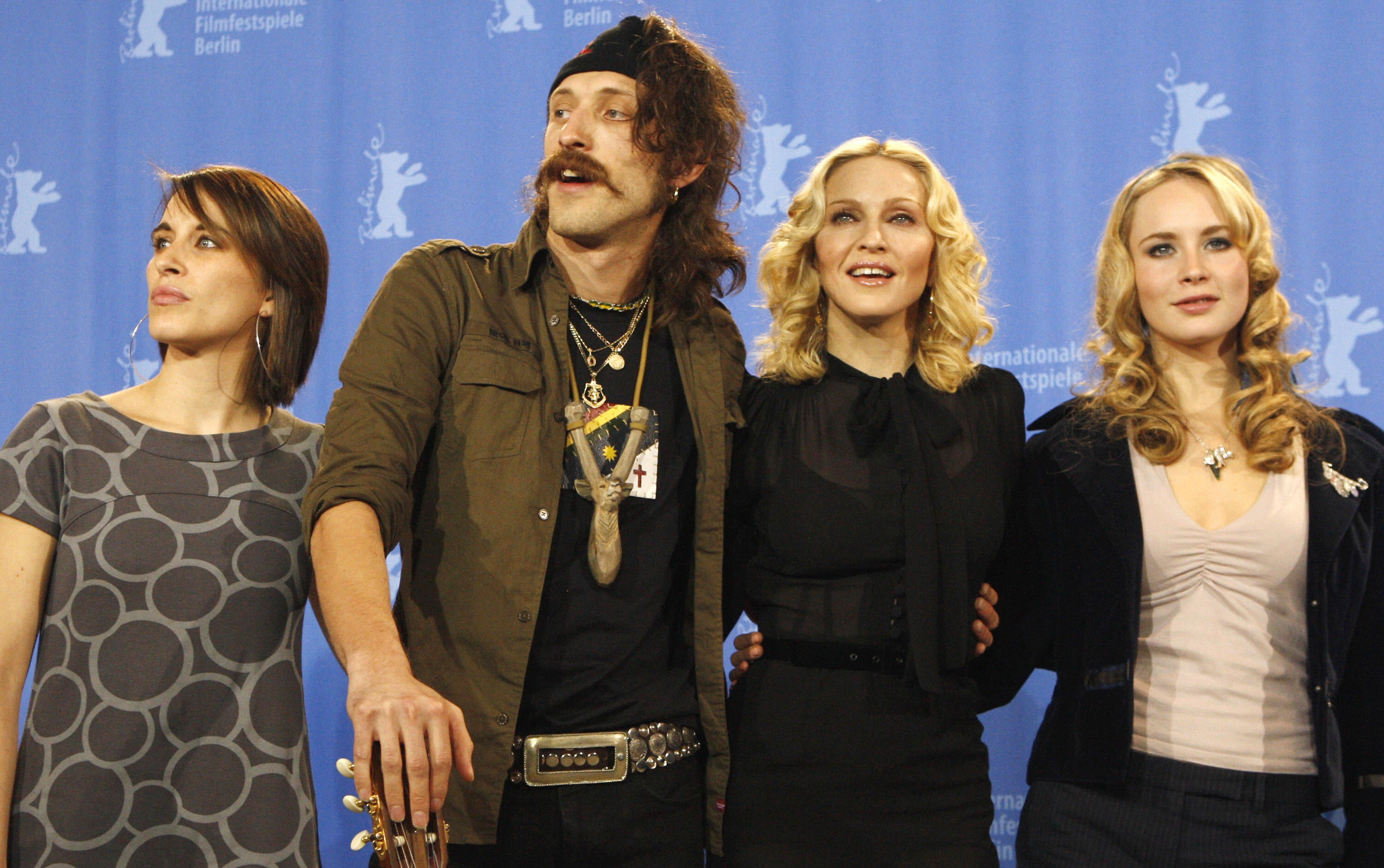 From L-R: McClure, Eugene Hutz, Madonna and Holly Weston at the 2008 Berlinale Film Festival for Filth and Wisdom