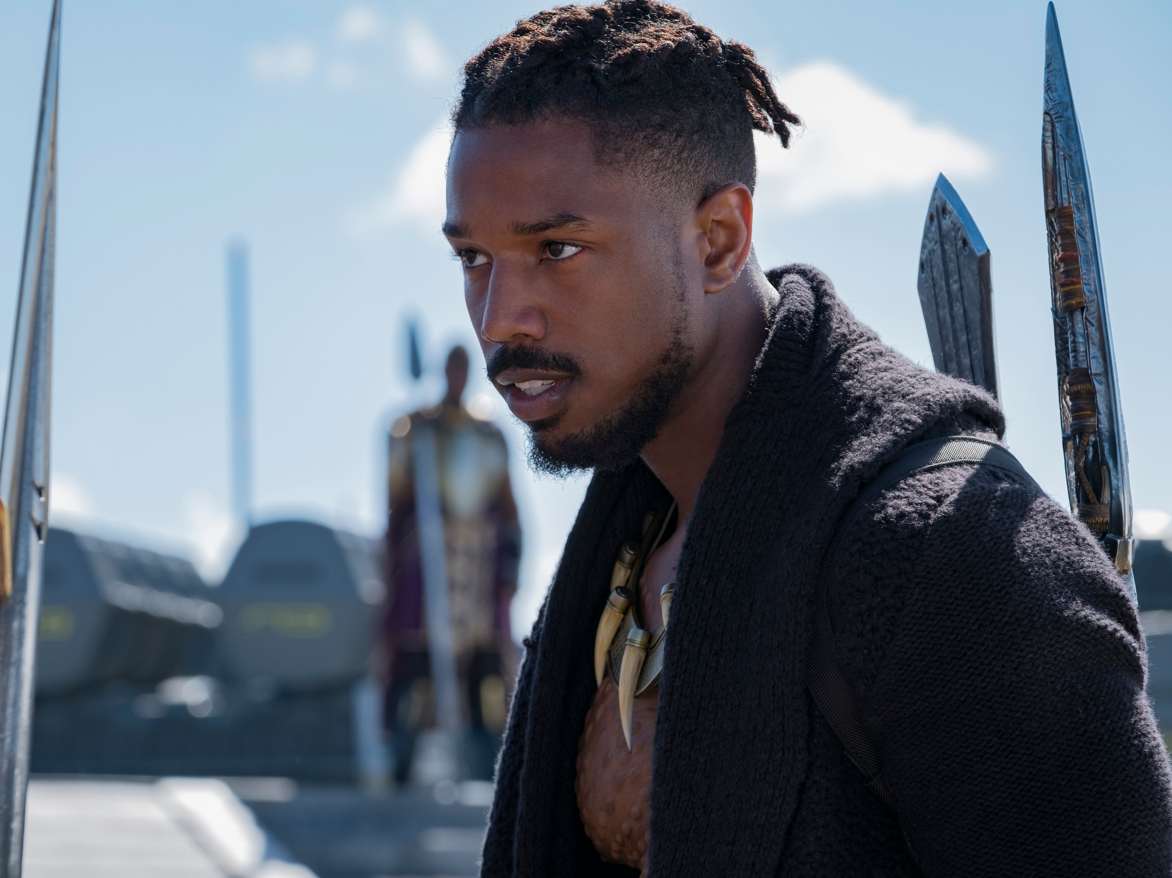 Michael B Jordan in Black Panther