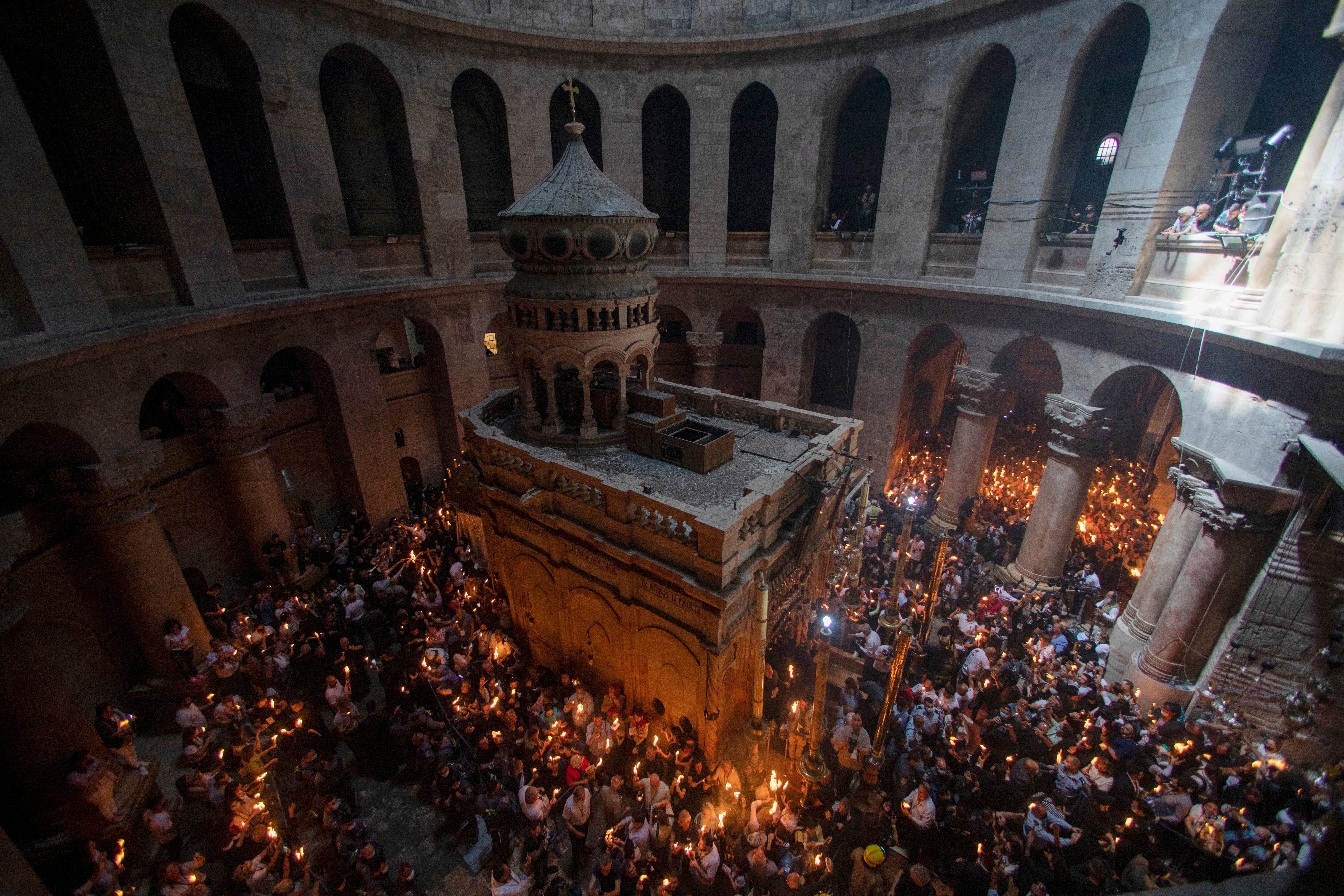 APTOPIX Israel Palestinians Holy Fire