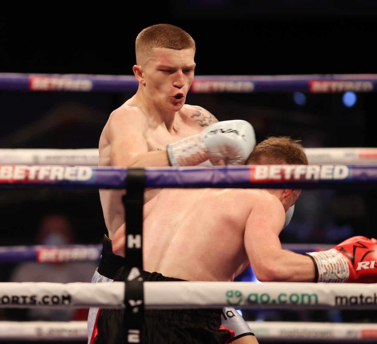 Campbell Hatton (left) will fight Sonni Martinez at the Tottenham Hotspur Stadium