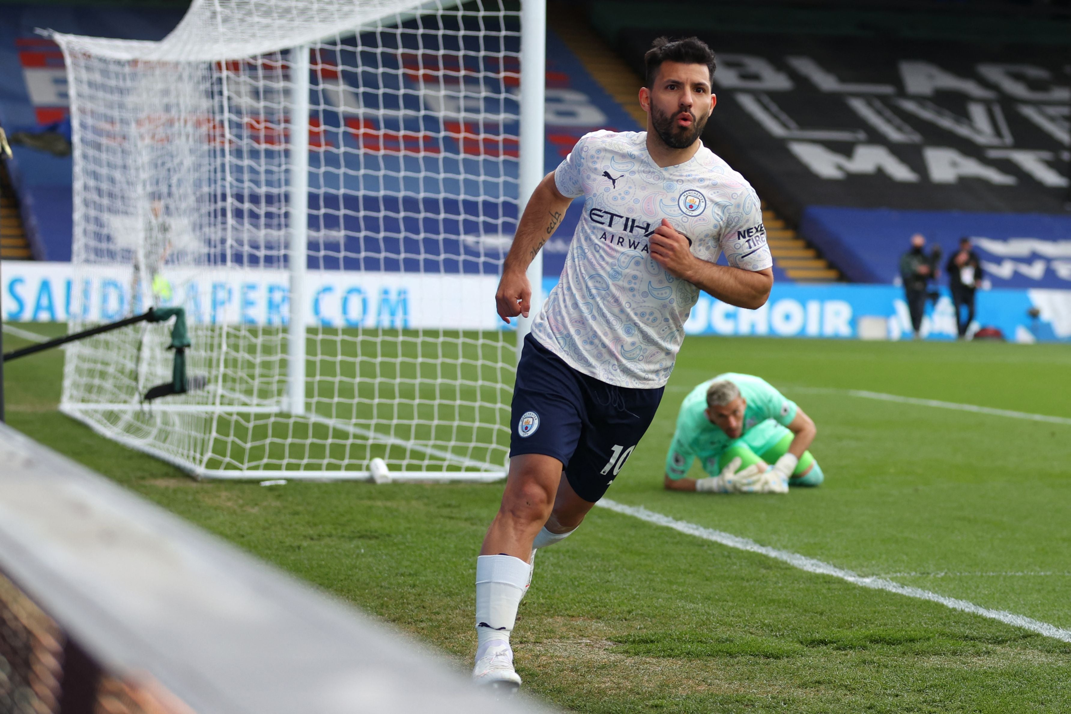 Sergio Aguero was back on the scoresheet for Manchester City on Saturday