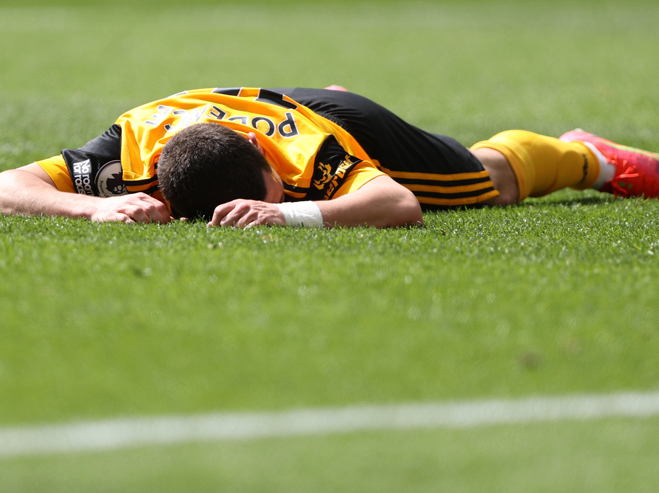 Daniel Podence of Wolves during their 4-0 loss to Burnley