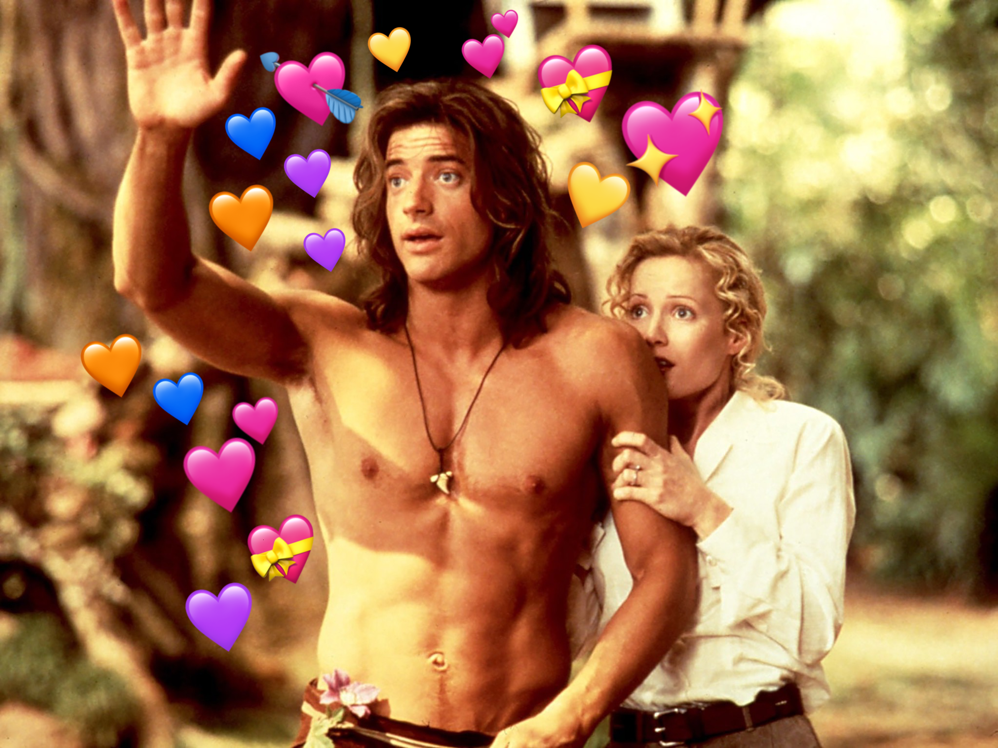 Fraser and Leslie Mann in George of the Jungle