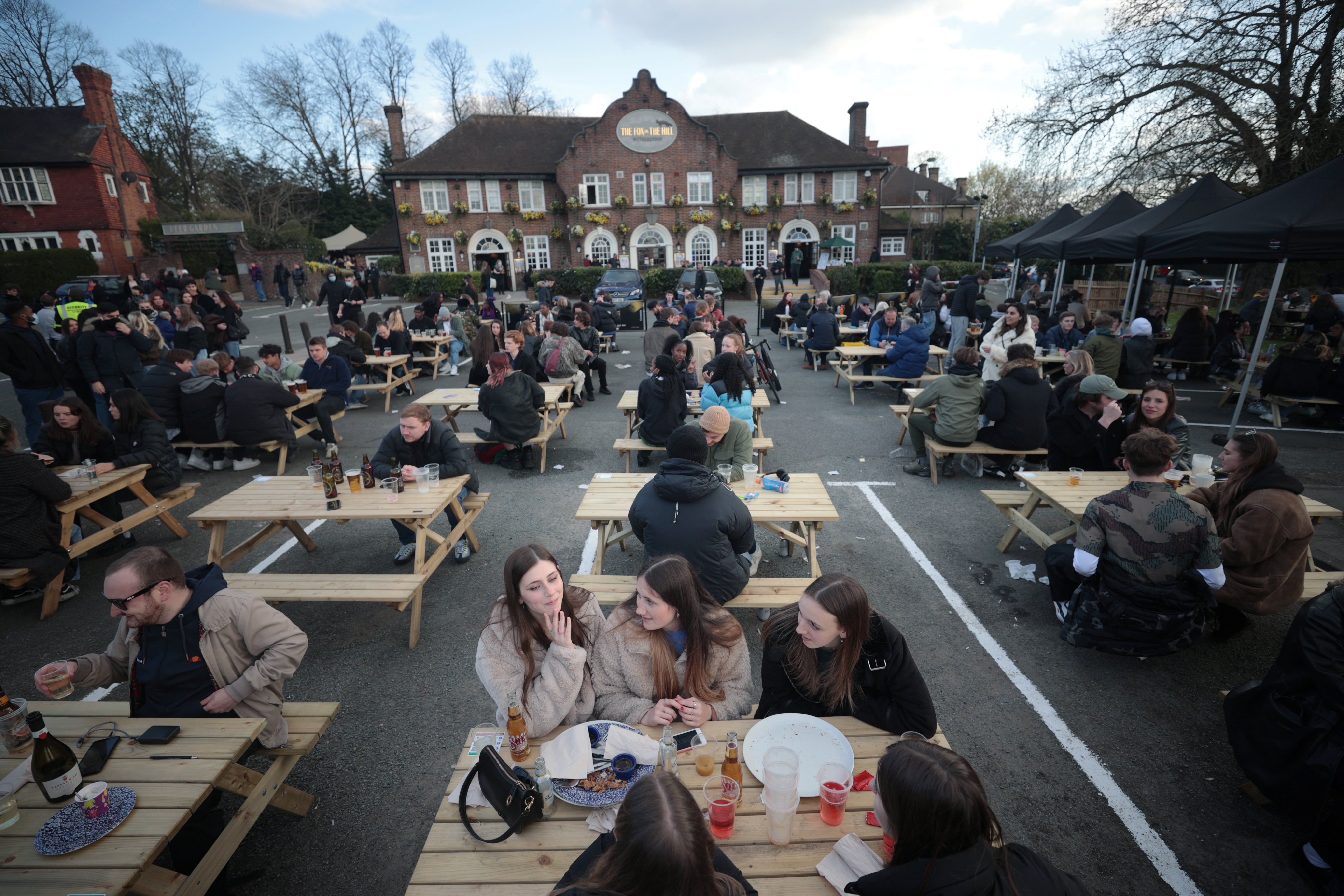 People have been quick to get back into socialising outdoors