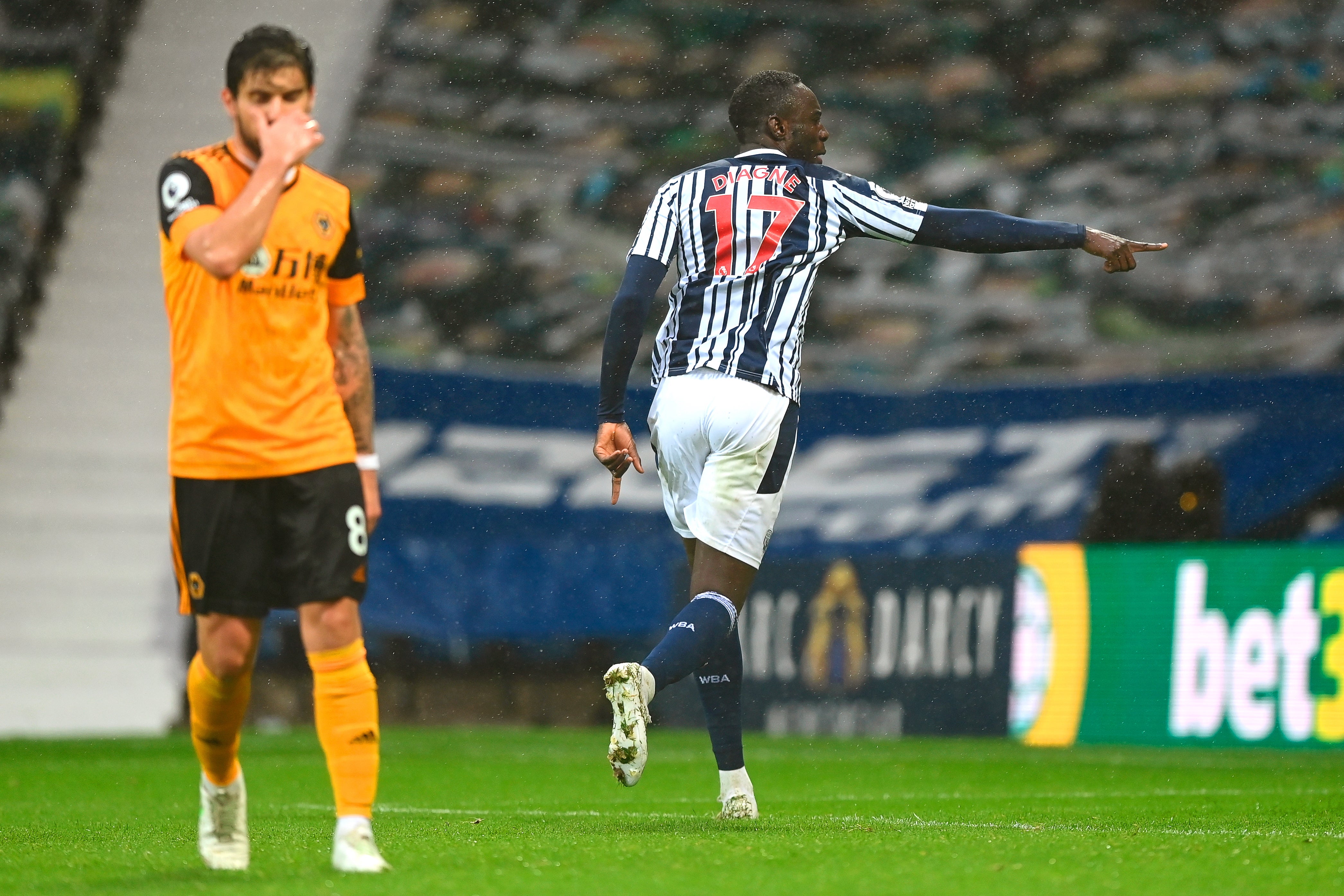 Mbaye Diagne celebrates his second-half equaliser