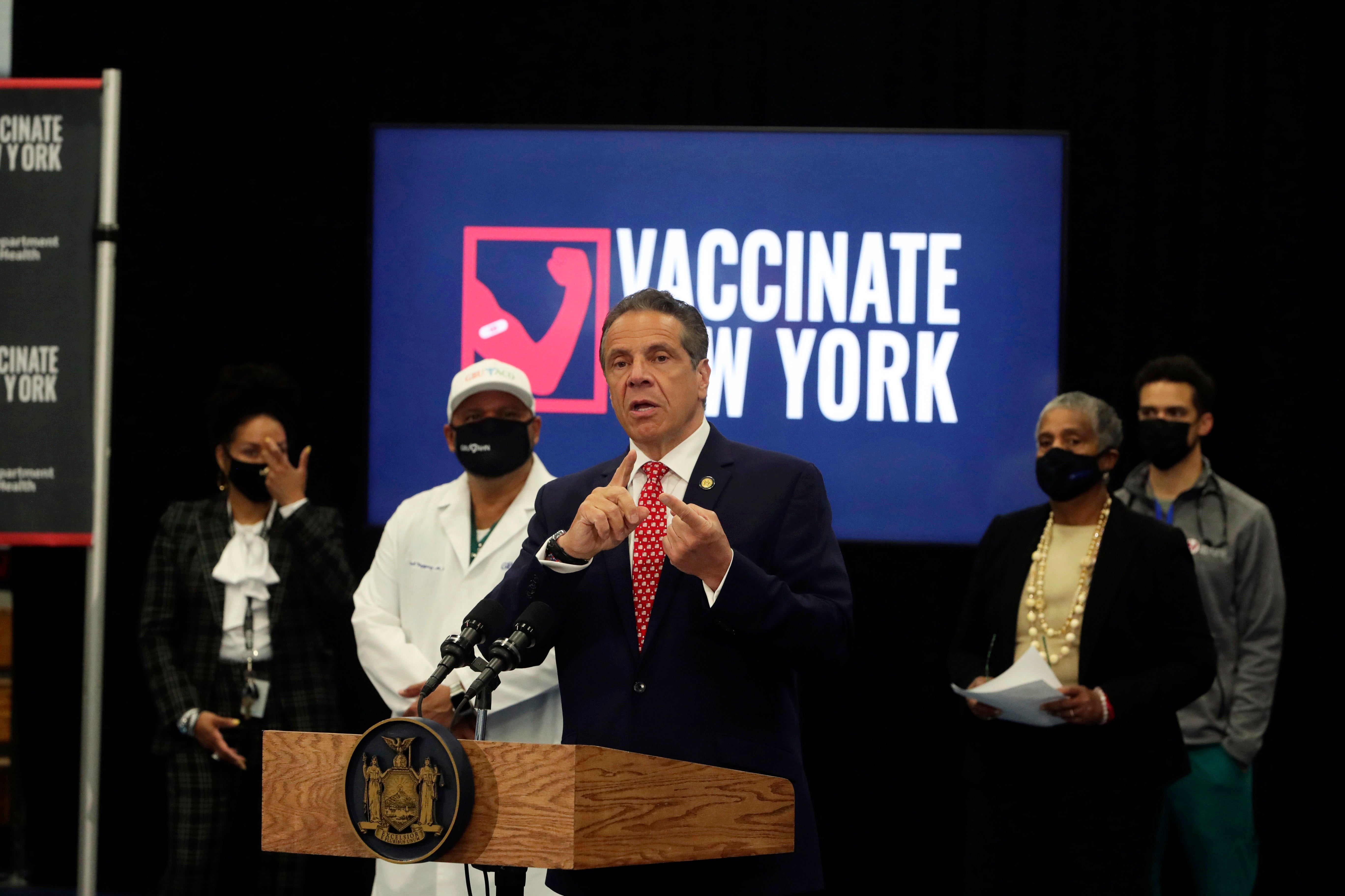 Virus Outbreak New York Cuomo