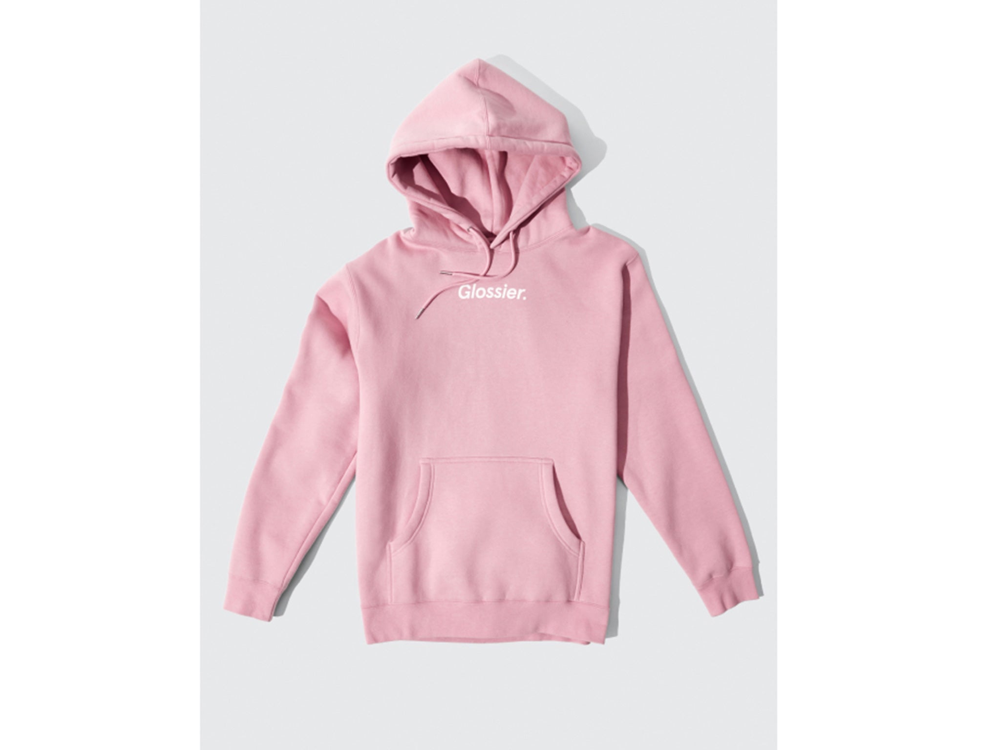 Glossier original pink hoodie