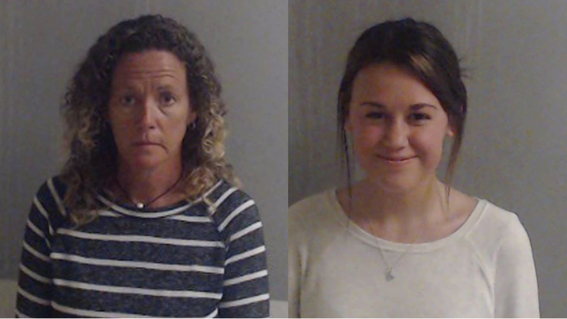 Laura Carroll (left) and daughter Emily Grover (right) were arrested in 2021 for allegedly hacking a school homecoming contest