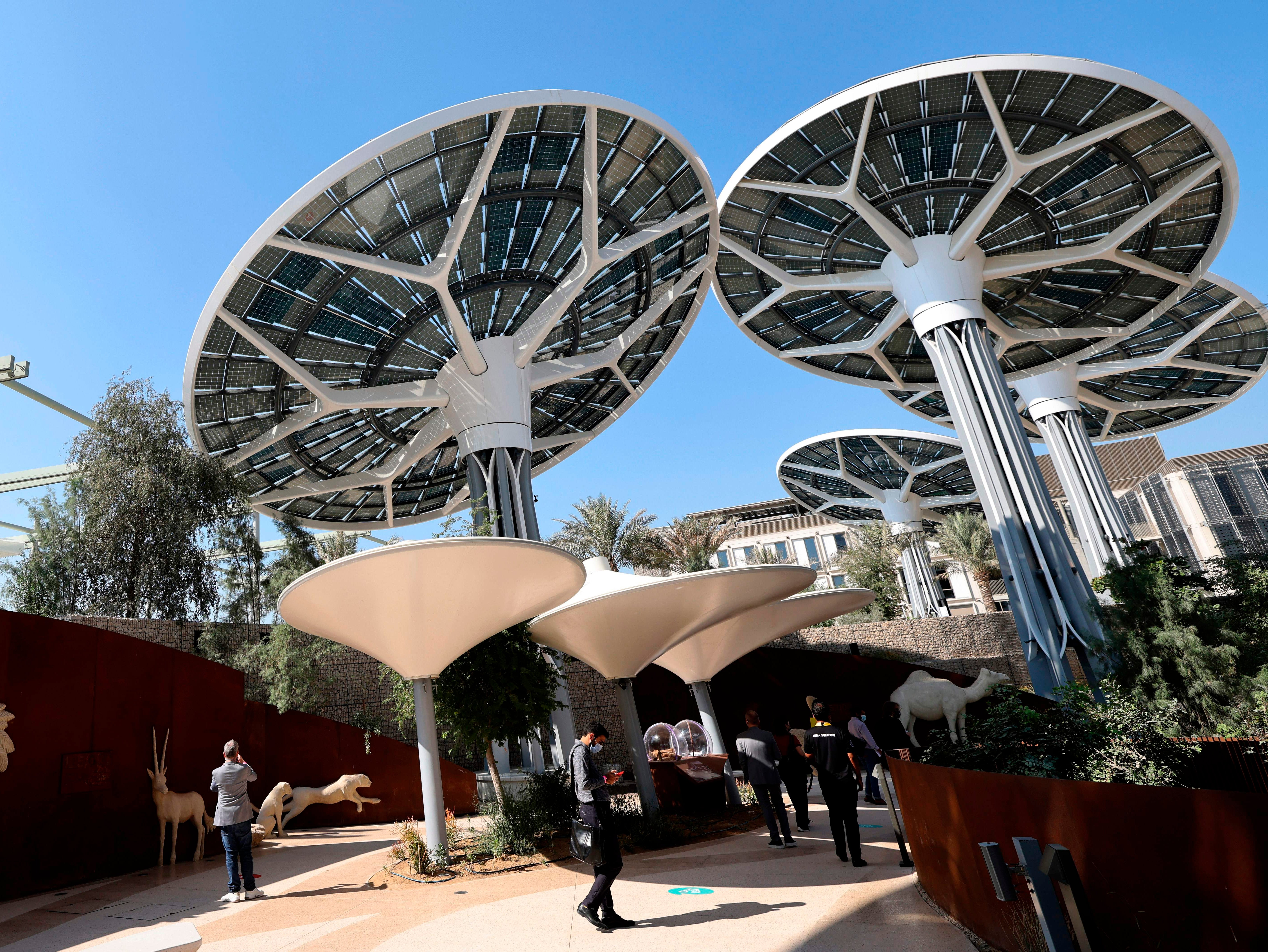 The Sustainability Pavilion, built for the Dubai Expo. The UAE has splashed out $8.2bn on the eye-popping venue in the hope of resetting the economy