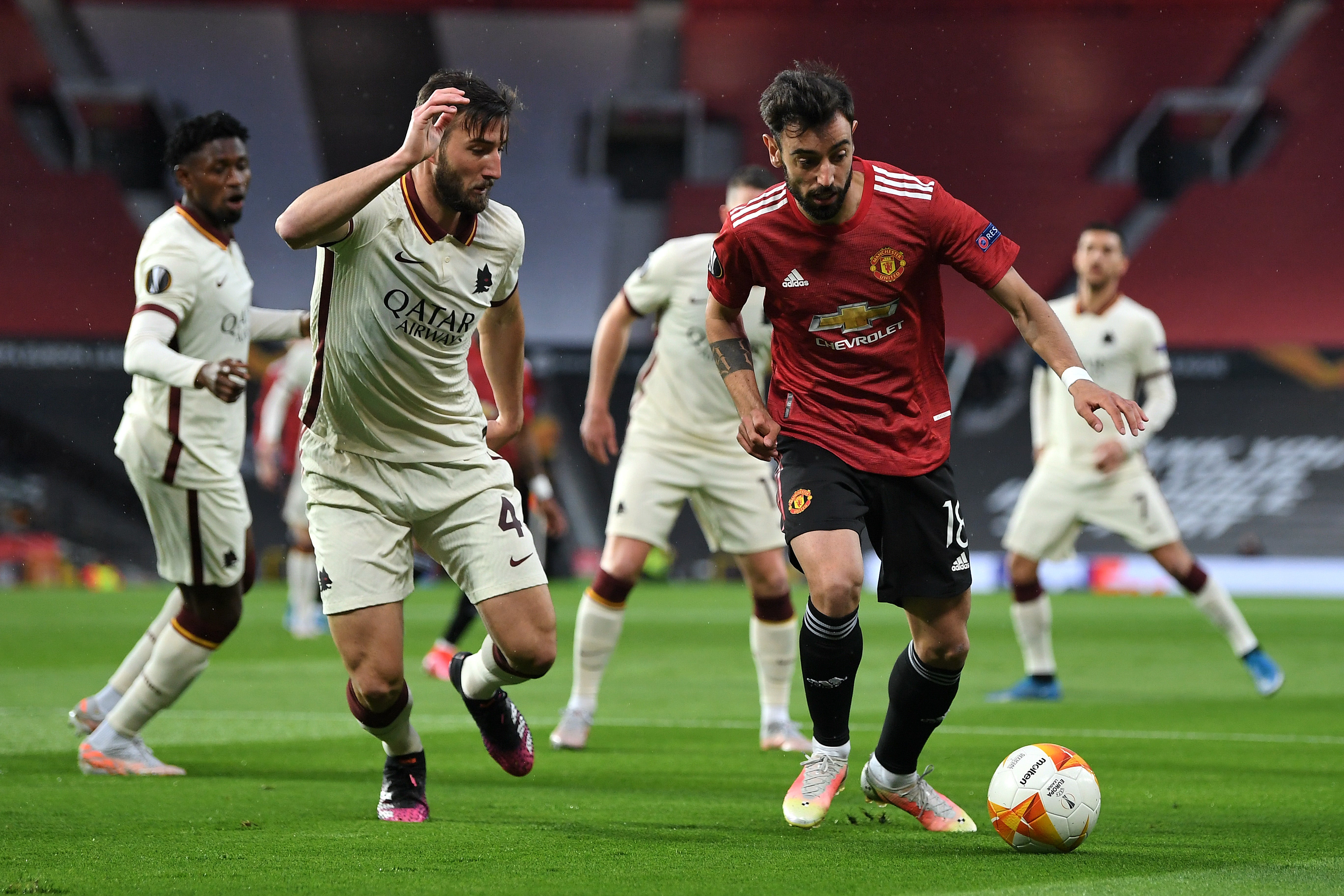 United beat Roma 6-2 in the first leg of their Europa League semi-final