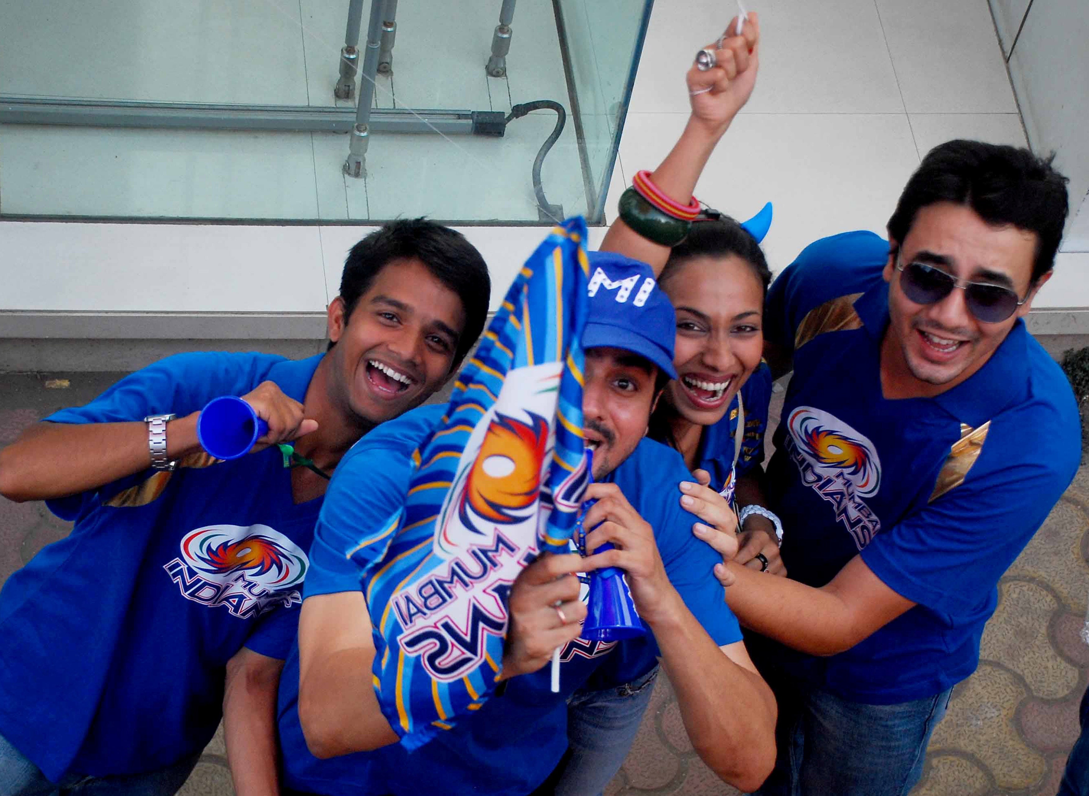 File Mumbai Indians’ fans arrive to watch IPL match