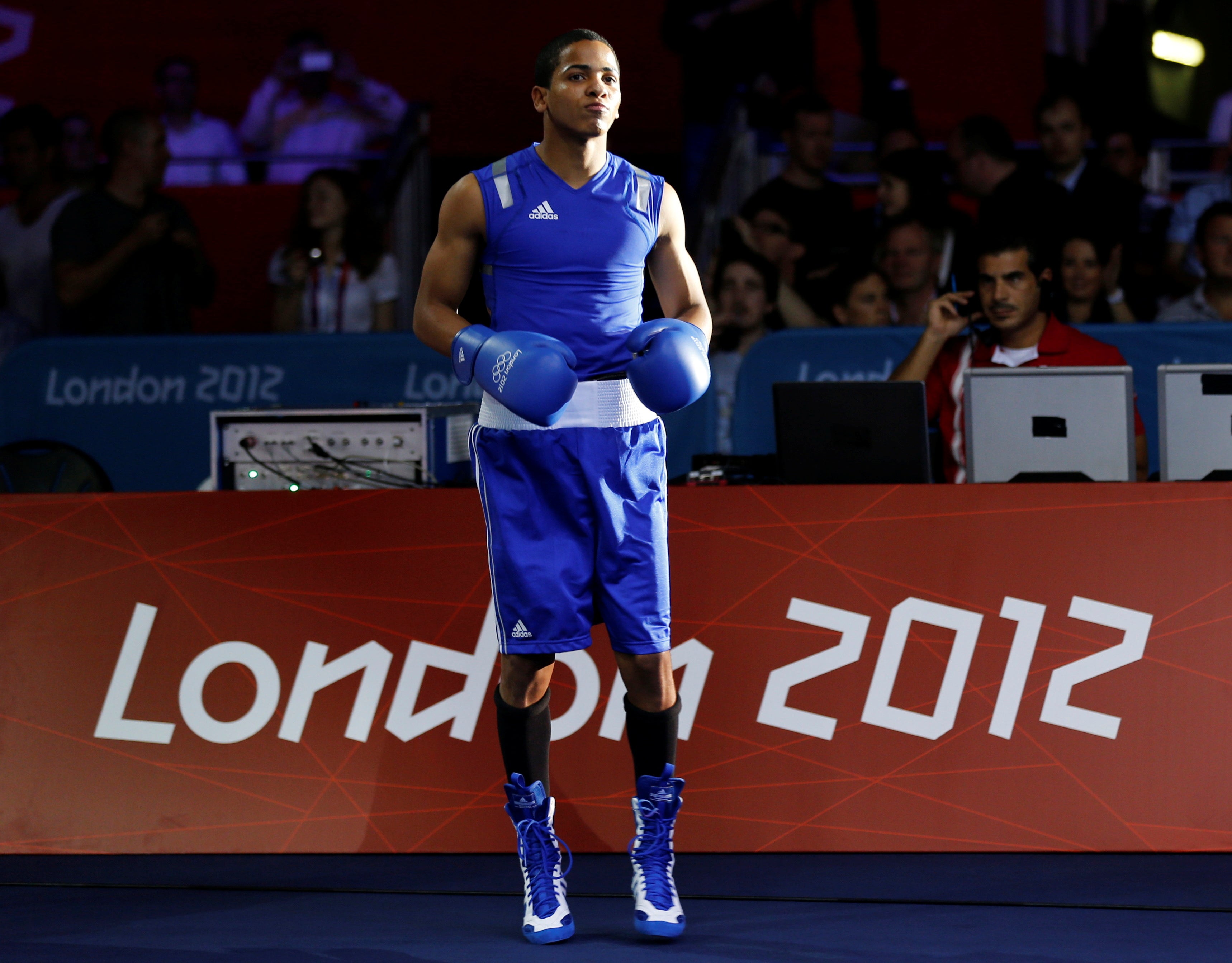 File Puerto Rico’s Felix Verdejo Sanchez during boxing match at the London Olympic Games