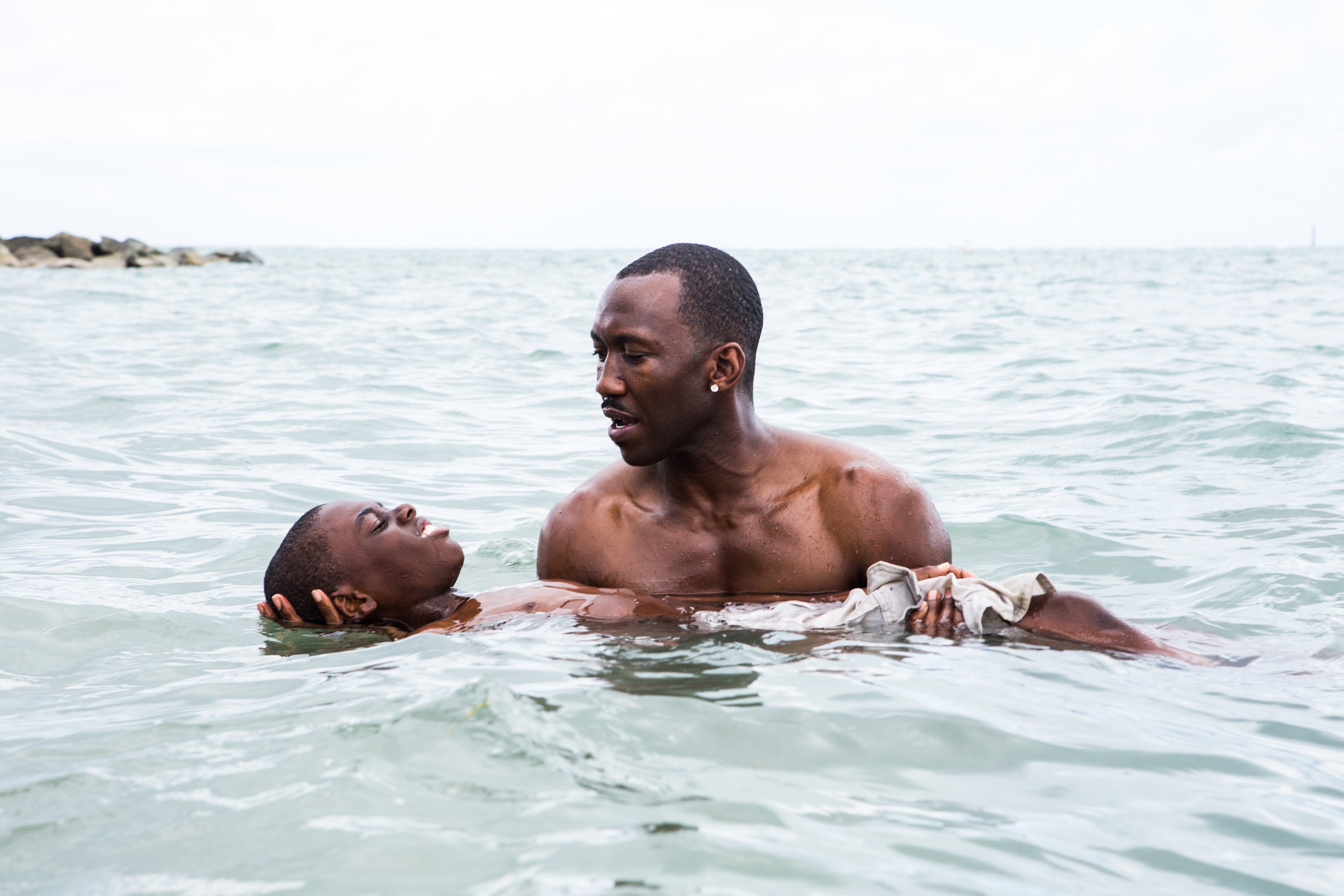 Alex R Hibbert and Mahershala Ali in ‘Moonlight’