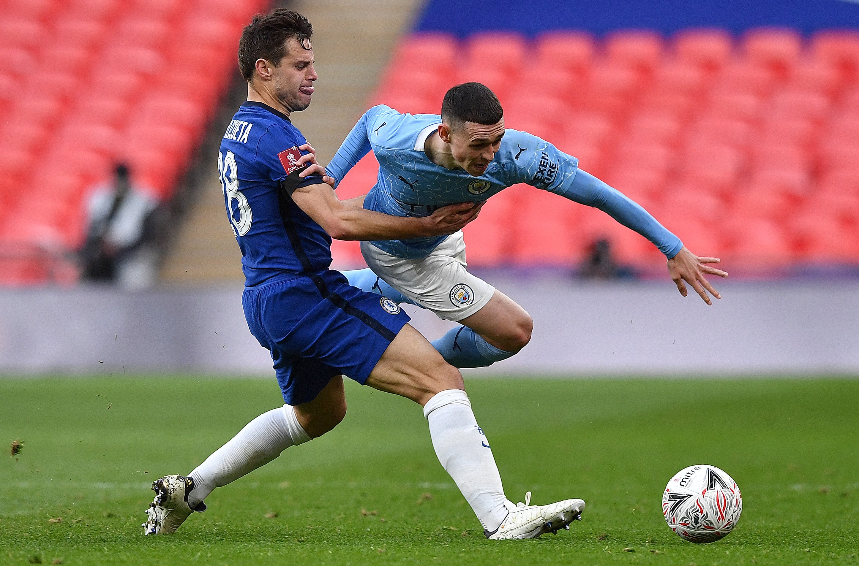 Azpilicueta during Chelsea’s FA Cup semi-final win against Man City