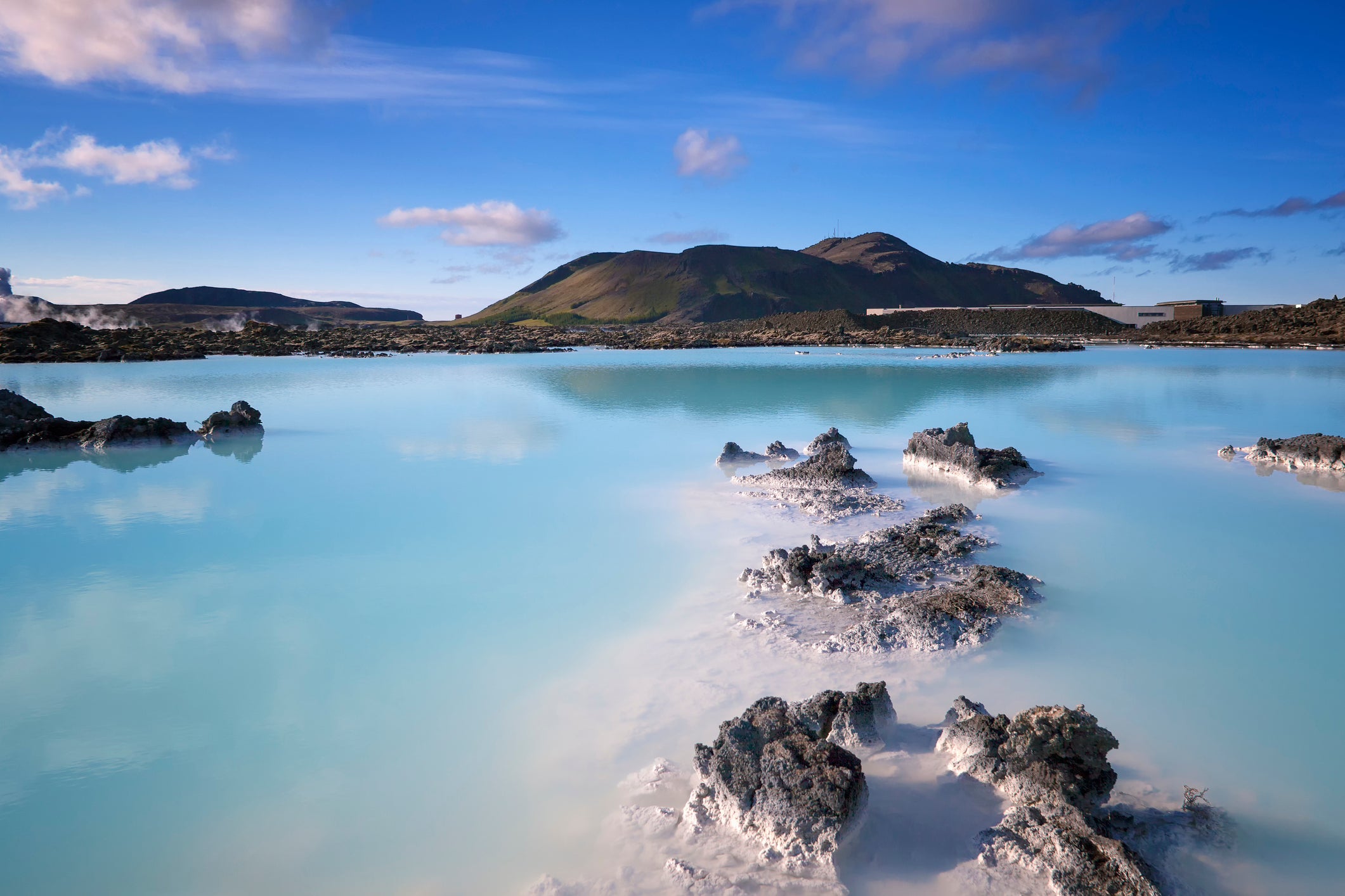 The geothermal spa water contains algae, minerals and silica which can make strands feel dry