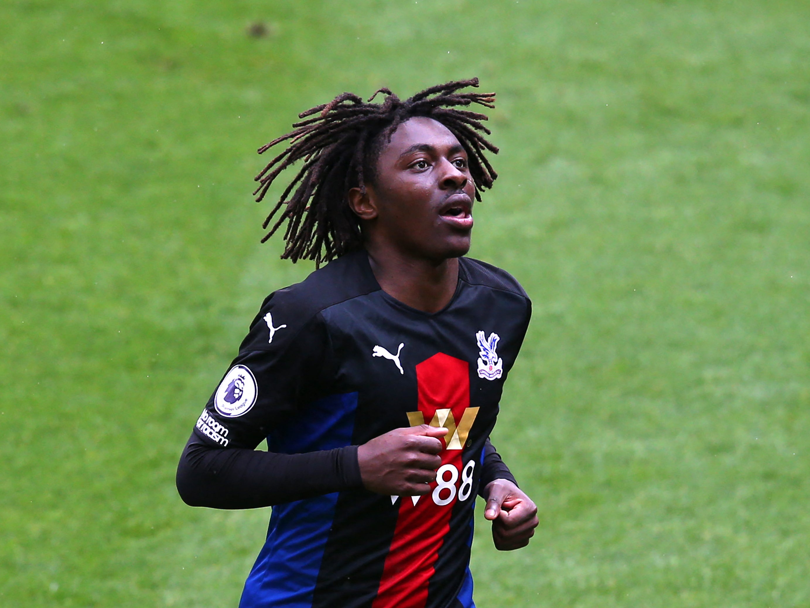 Eberechi Eze celebrates scoring against Sheffield United