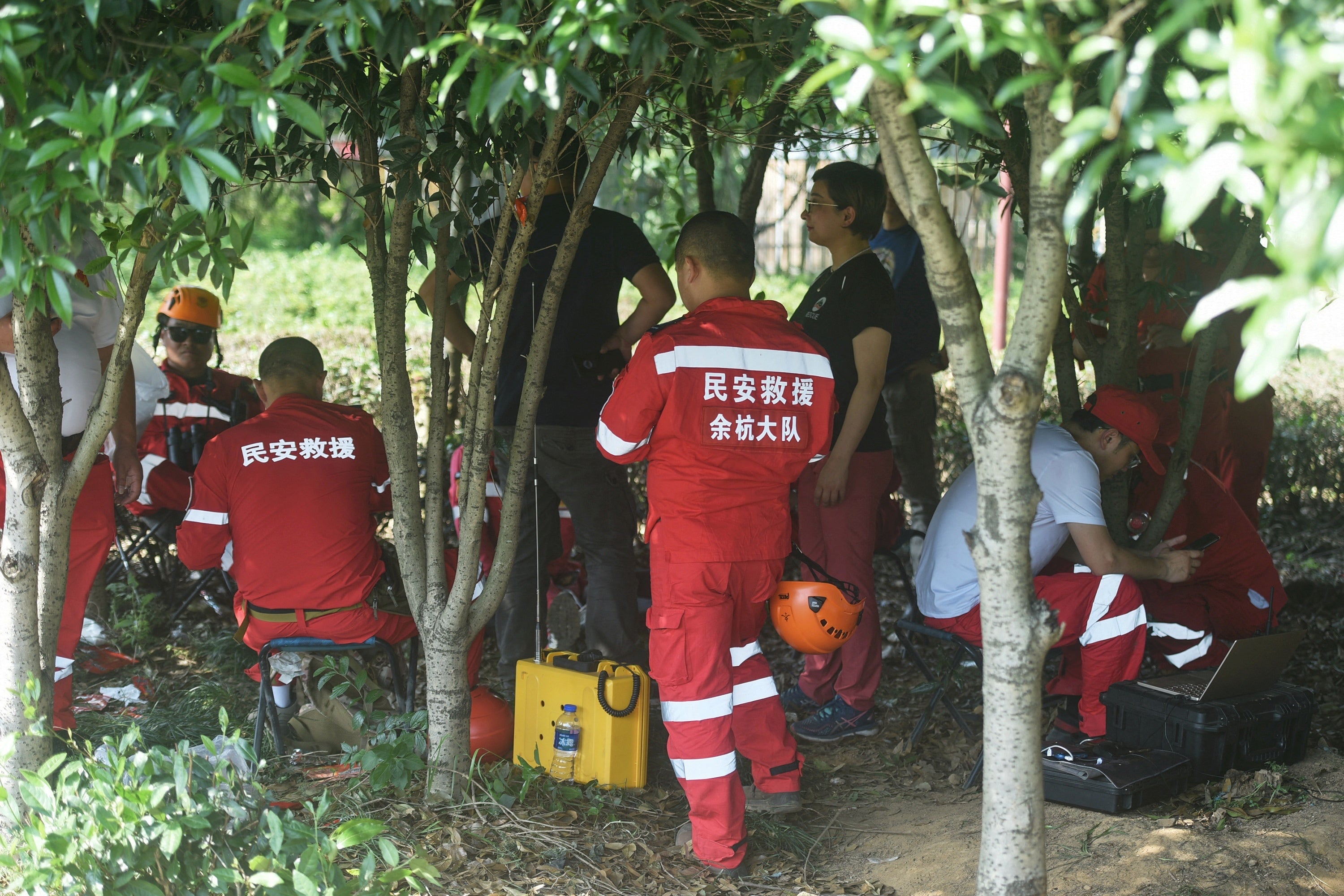 Rescuers searching for leopards who escaped from a park in Hangzhou, in China's eastern Zhejiang province