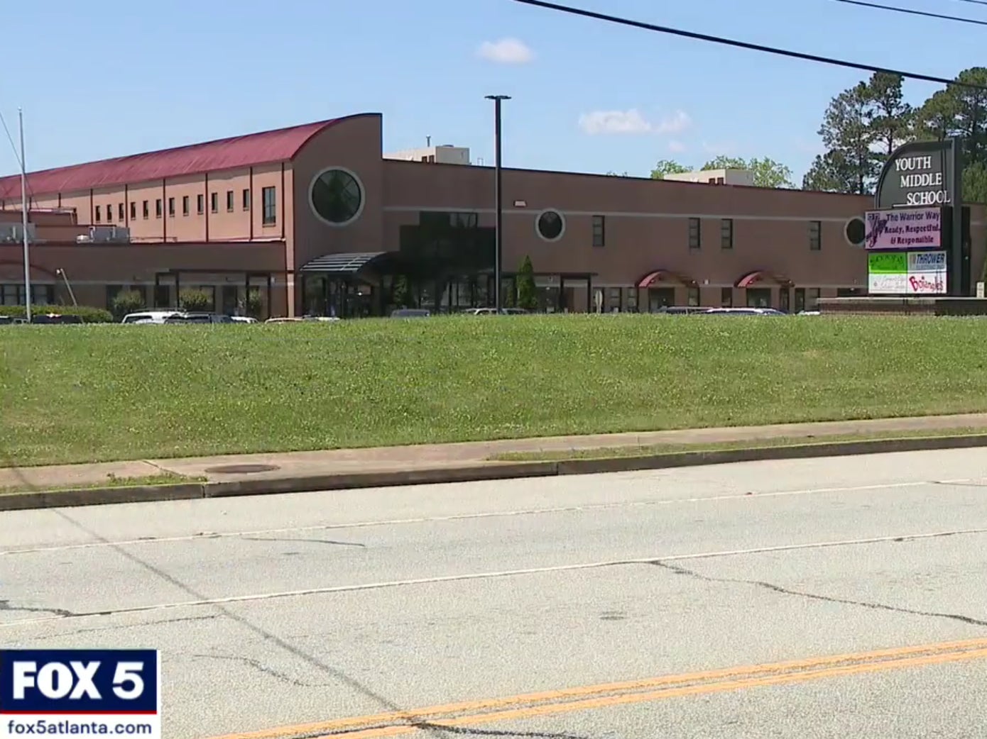 Outside the Youth Middle School in Walton County, Georgia