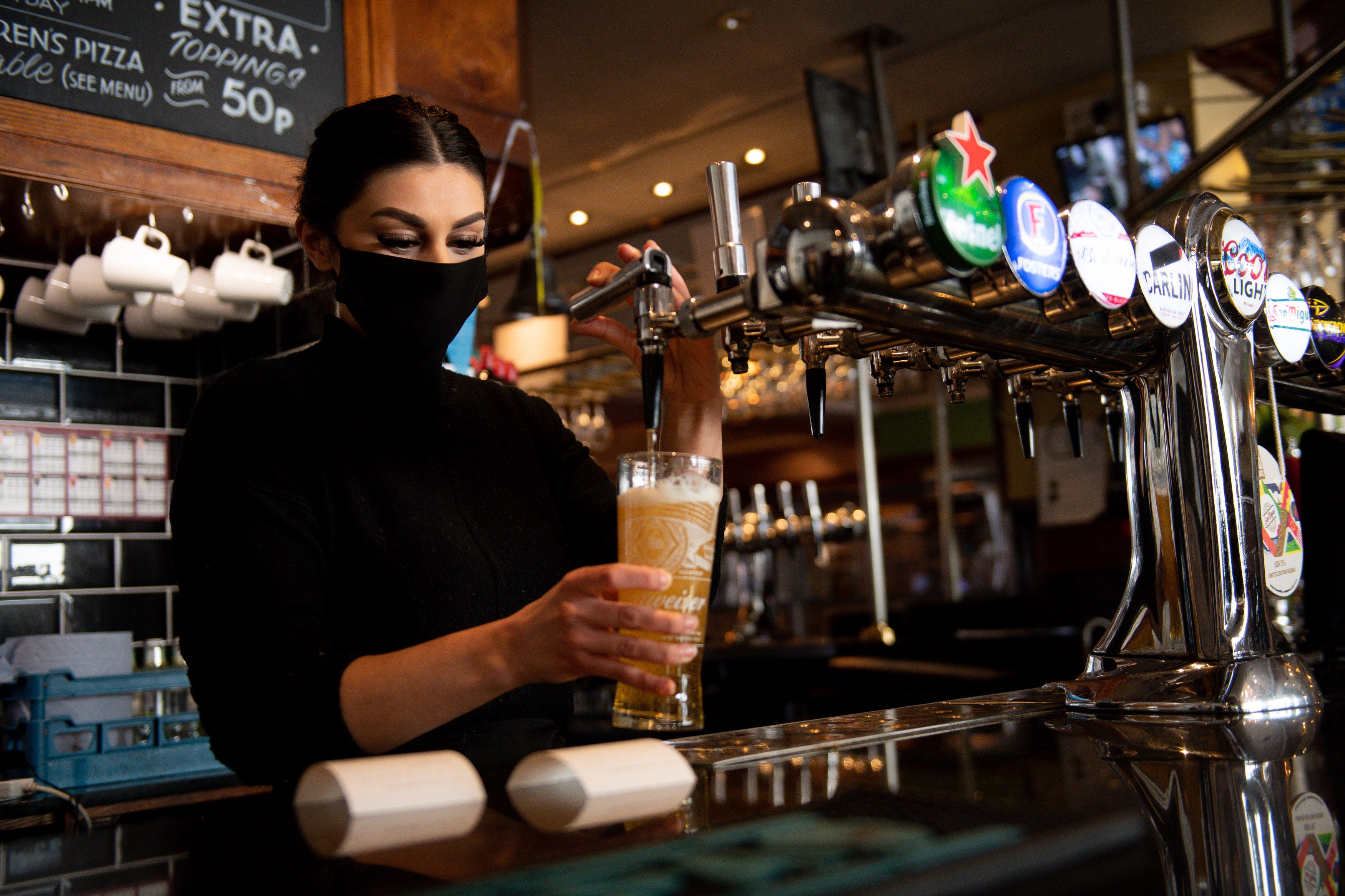 Thousands of staff are set to return to work in pubs, bars and restaurants across England next week