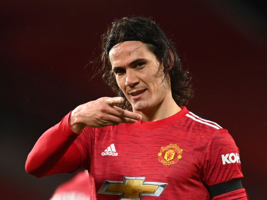 Manchester United striker Edinson Cavani