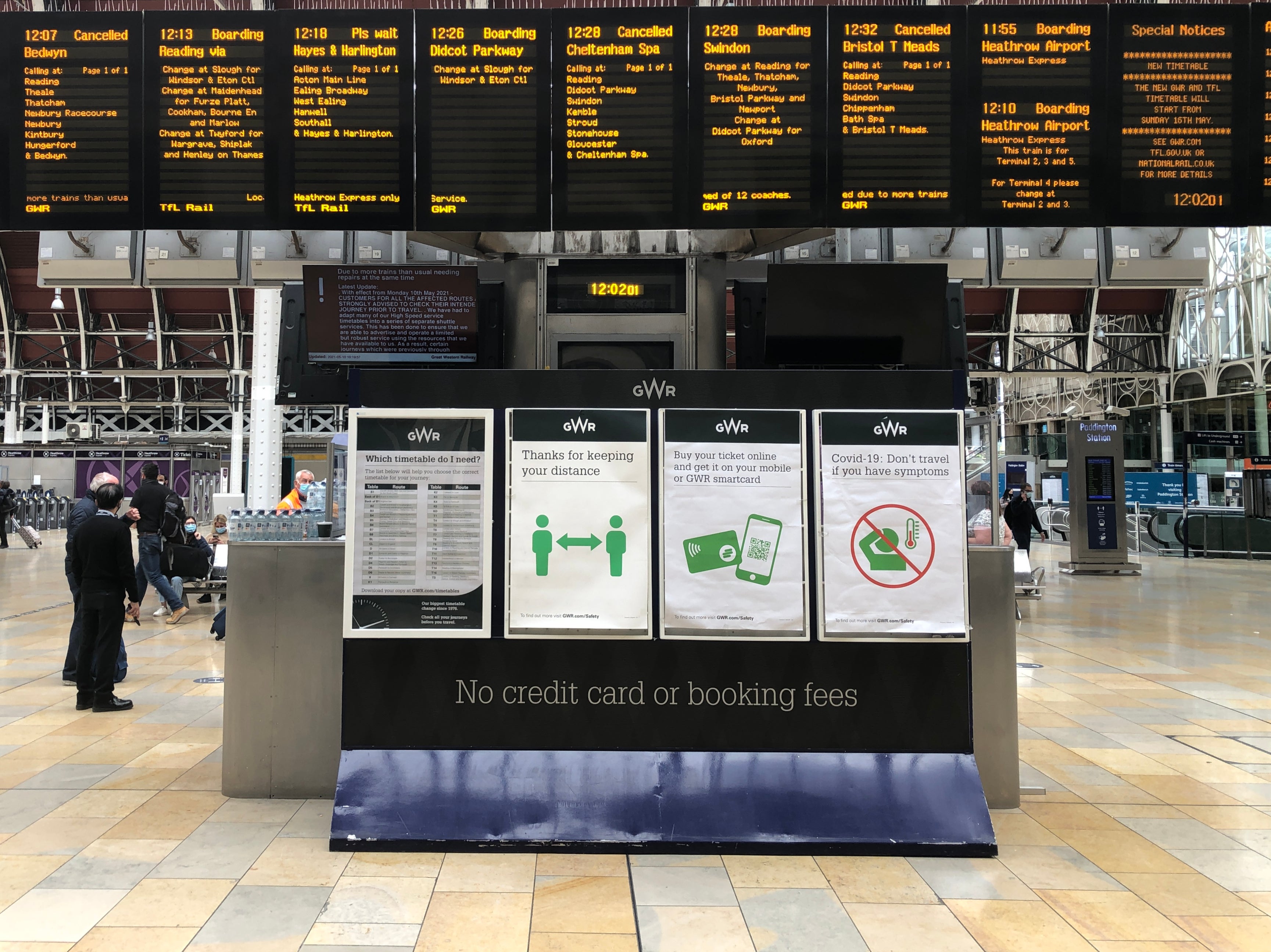 End of the line: most trains to and from London Paddington are cancelled