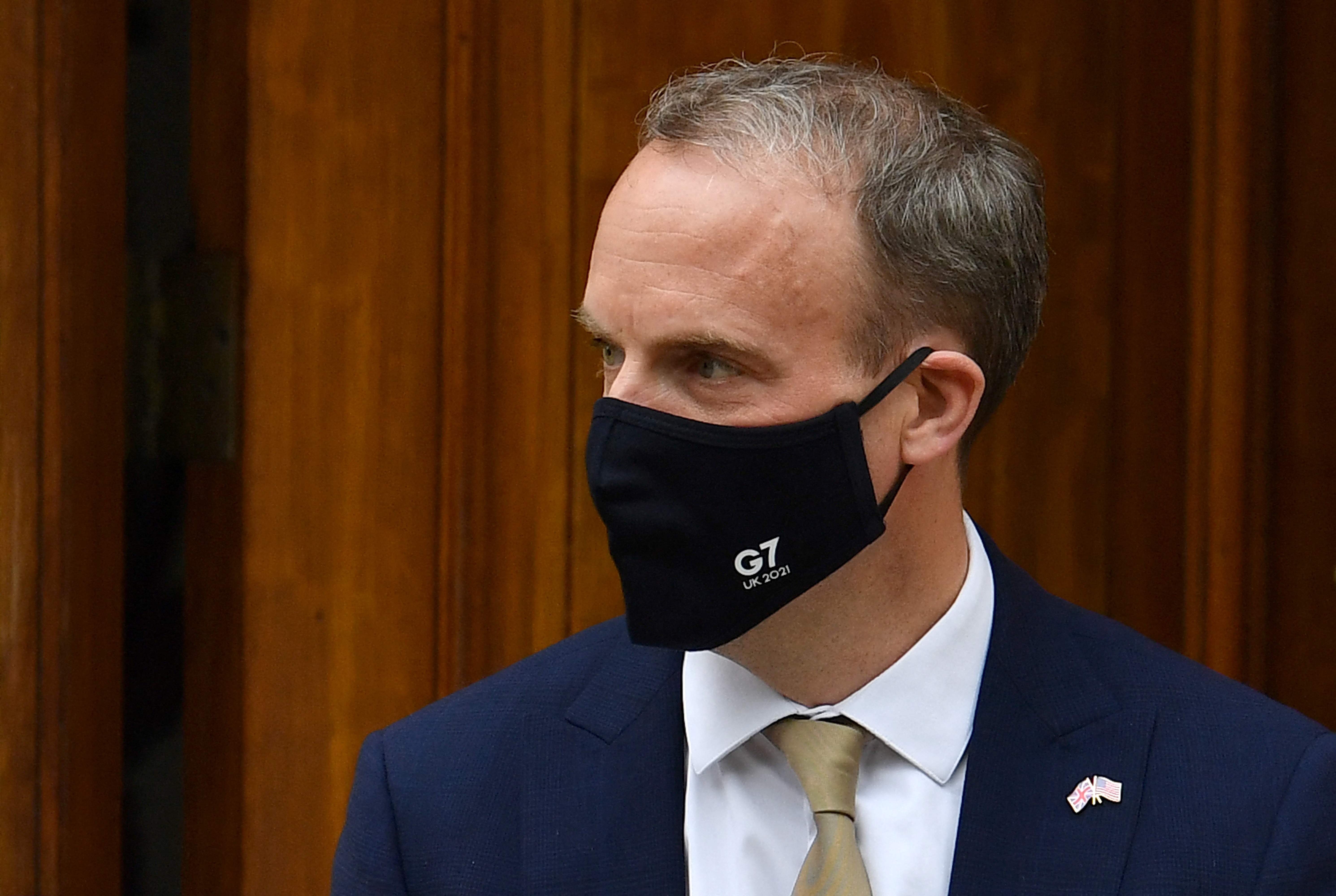 UK foreign secretary Dominic Raab