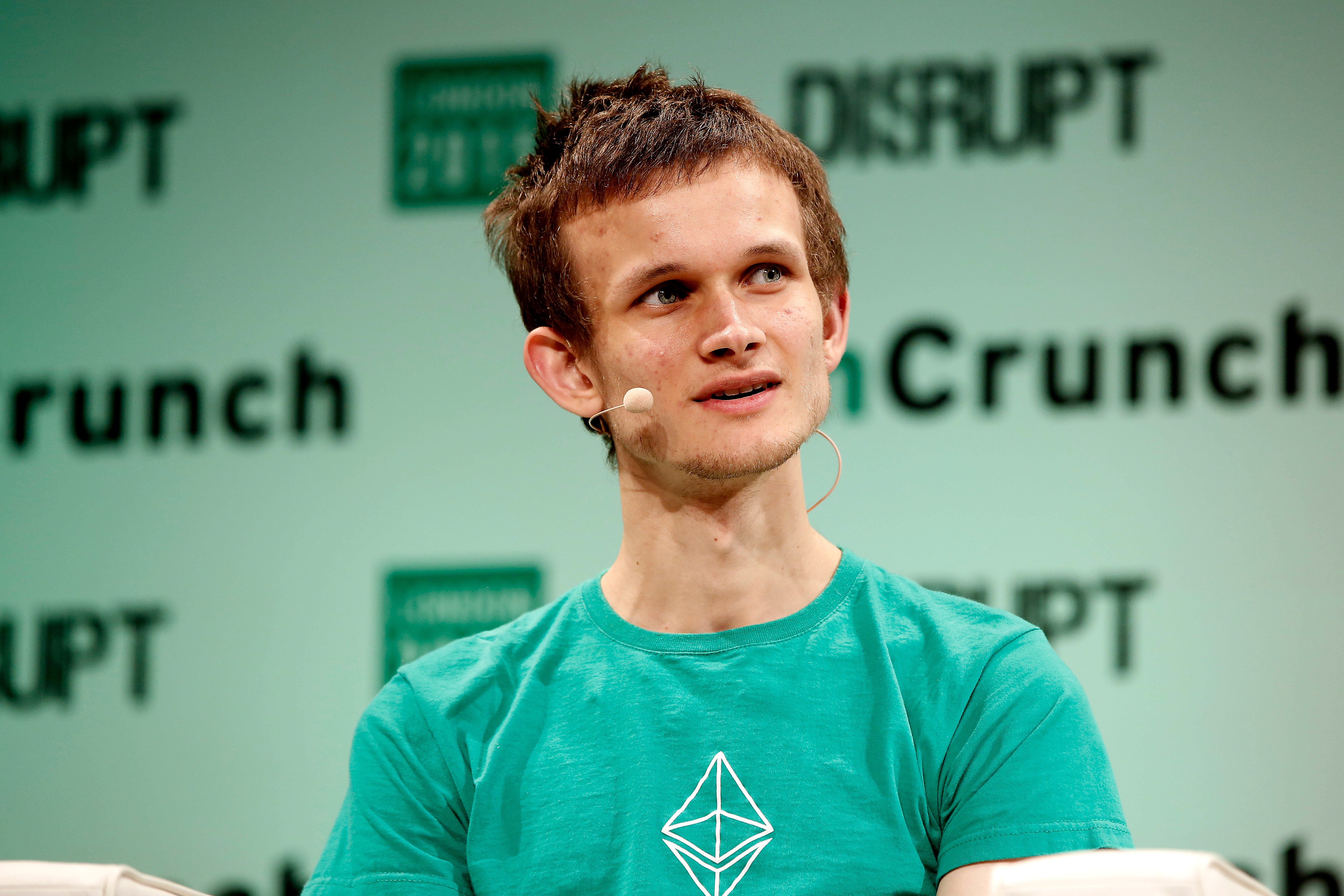 Founder of Ethereum Vitalik Buterin during TechCrunch Disrupt London 2015