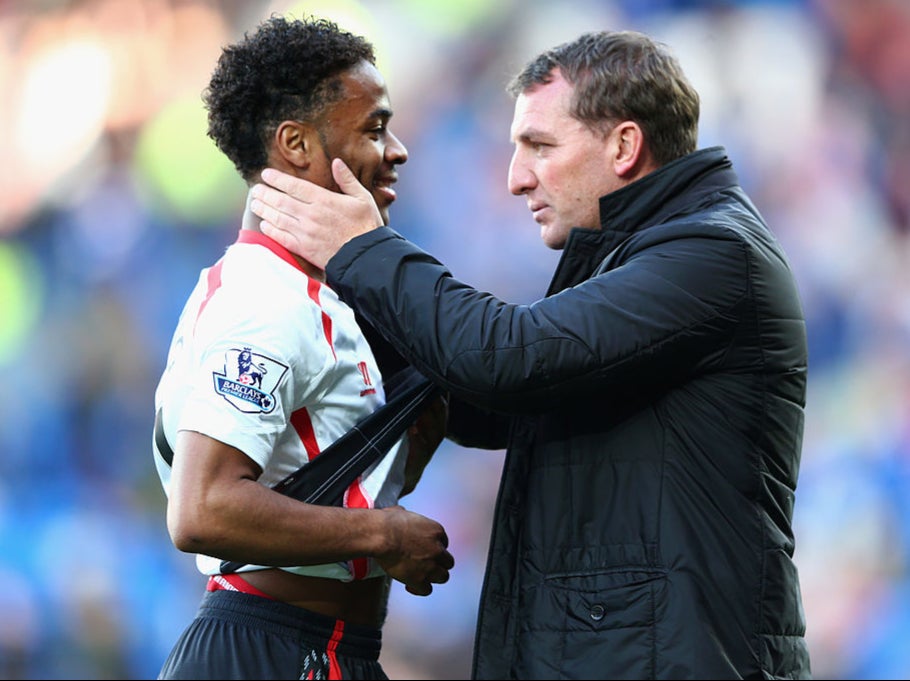 Raheem Sterling and Brendan Rodgers in 2014