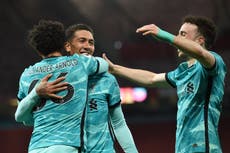 Roberto Firmino keeps Liverpool’s top-four hopes alive in frantic victory against Manchester United