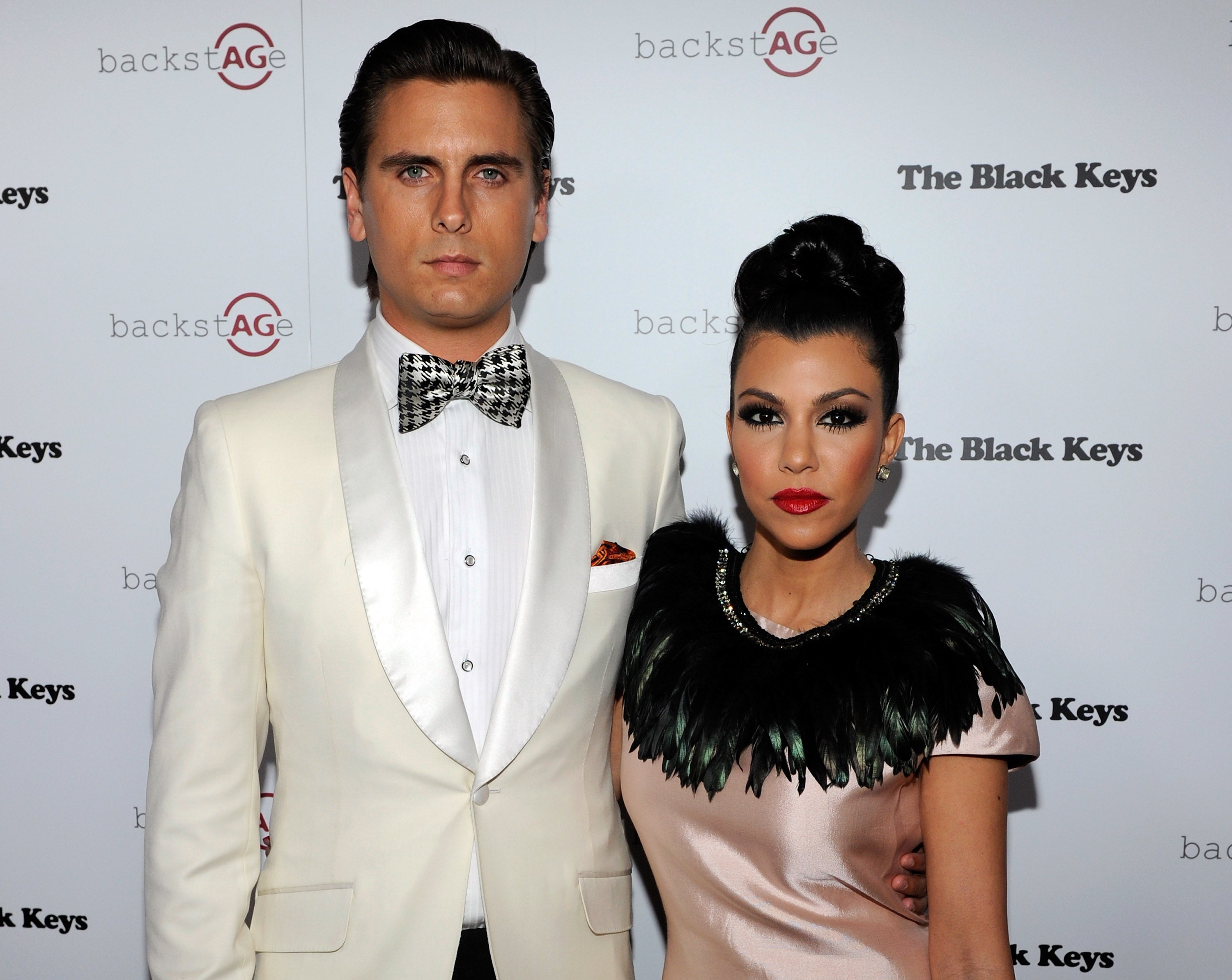 Scott Disick and Kourtney Kardashian arrive at the launch of AG Adriano Goldschmied’s event in 2011