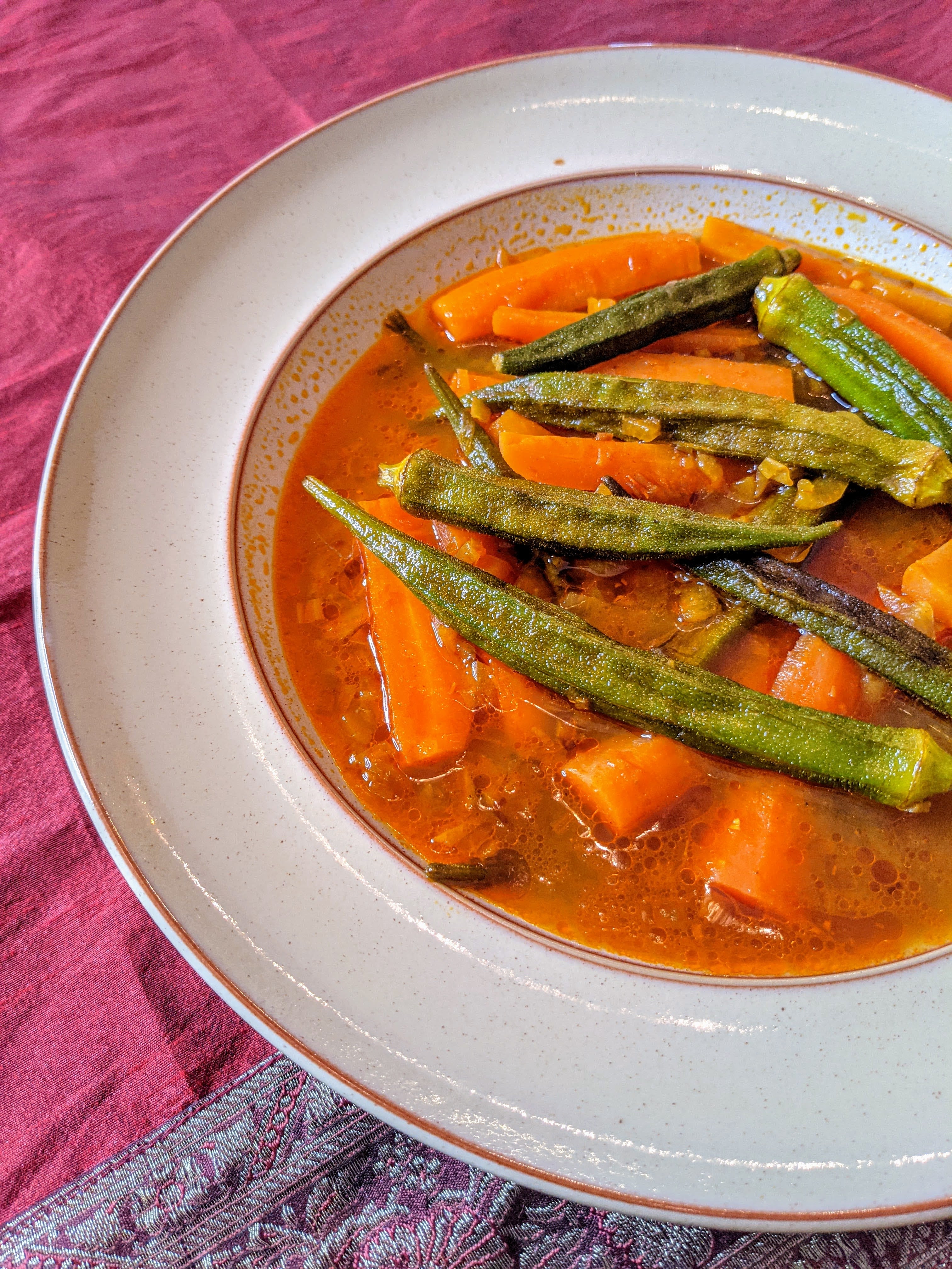 Predominantly cooked in winter, khoresh bamieh is traditionally served at Persian new year