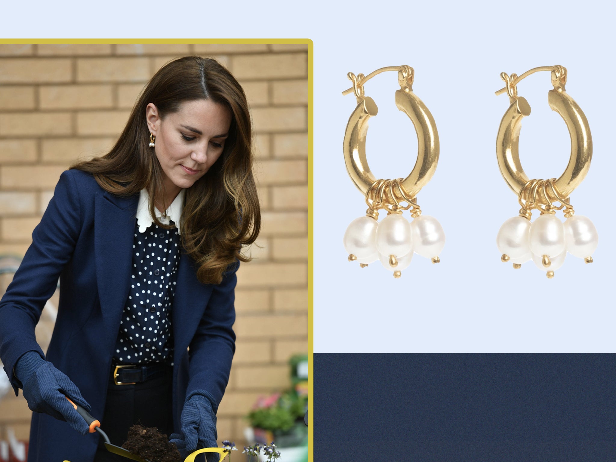 Kate wore the earrings during a visit to mark Mental Health Awareness Week