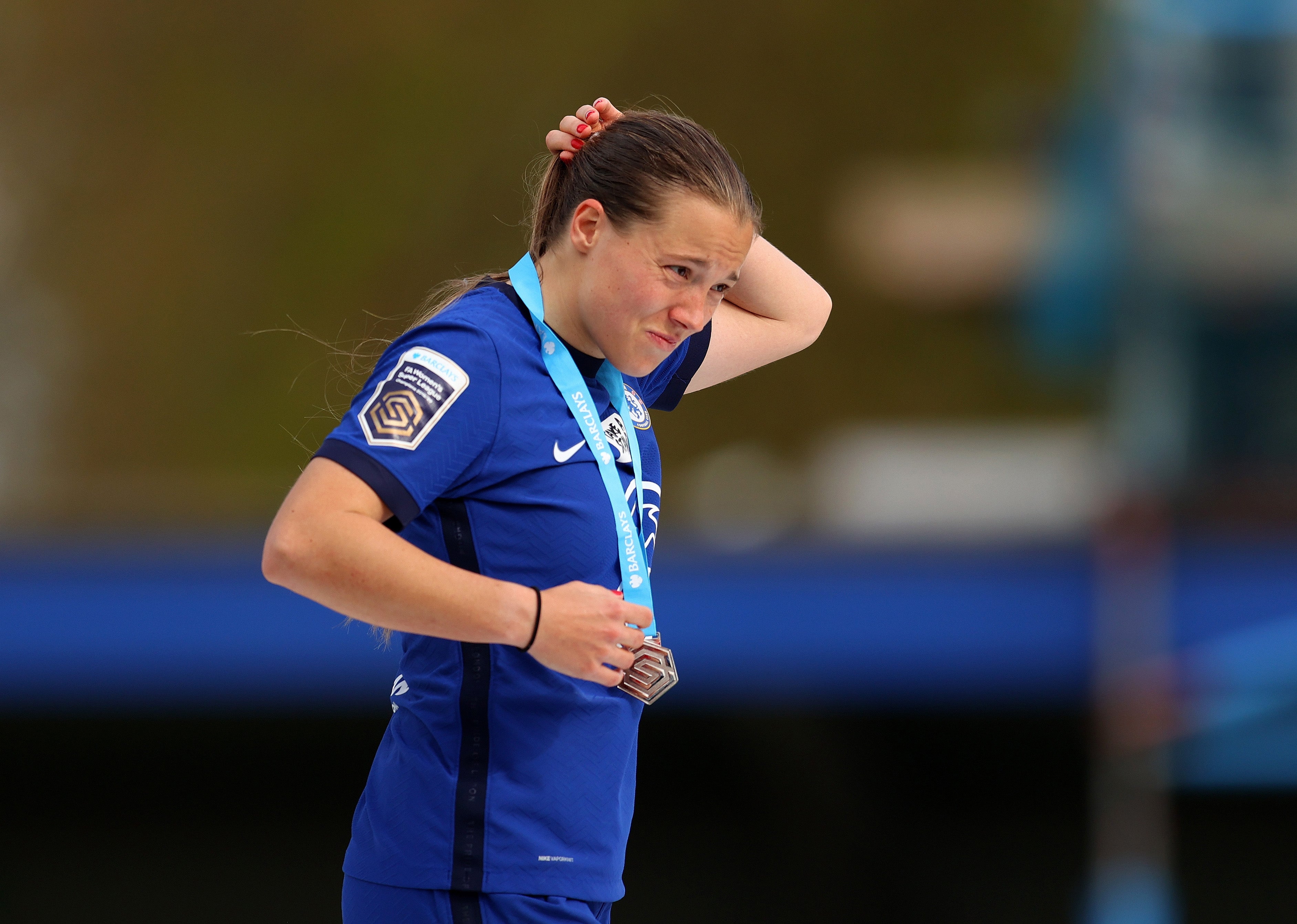 Kirby with her WSL winners medal