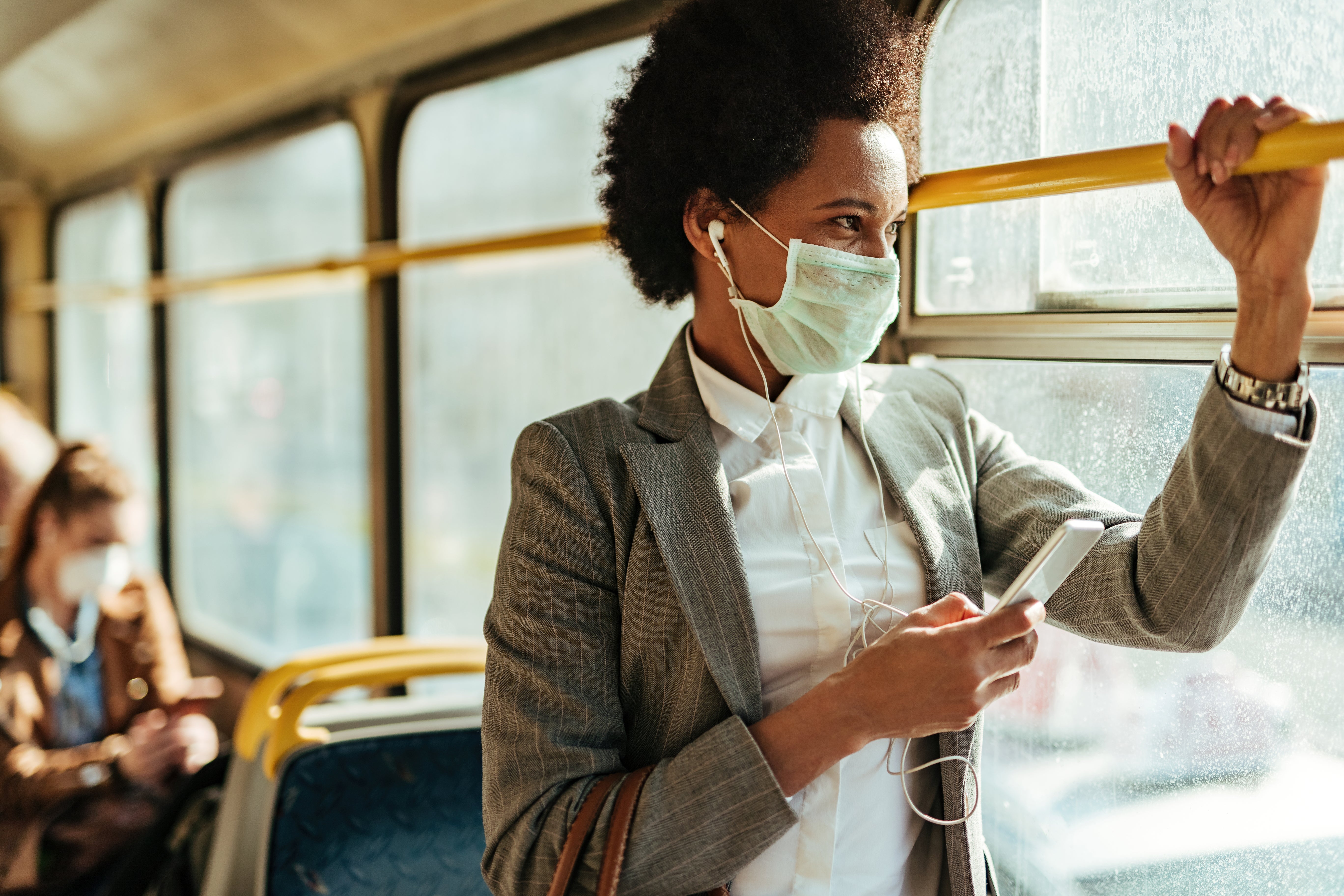 Woman on the bus