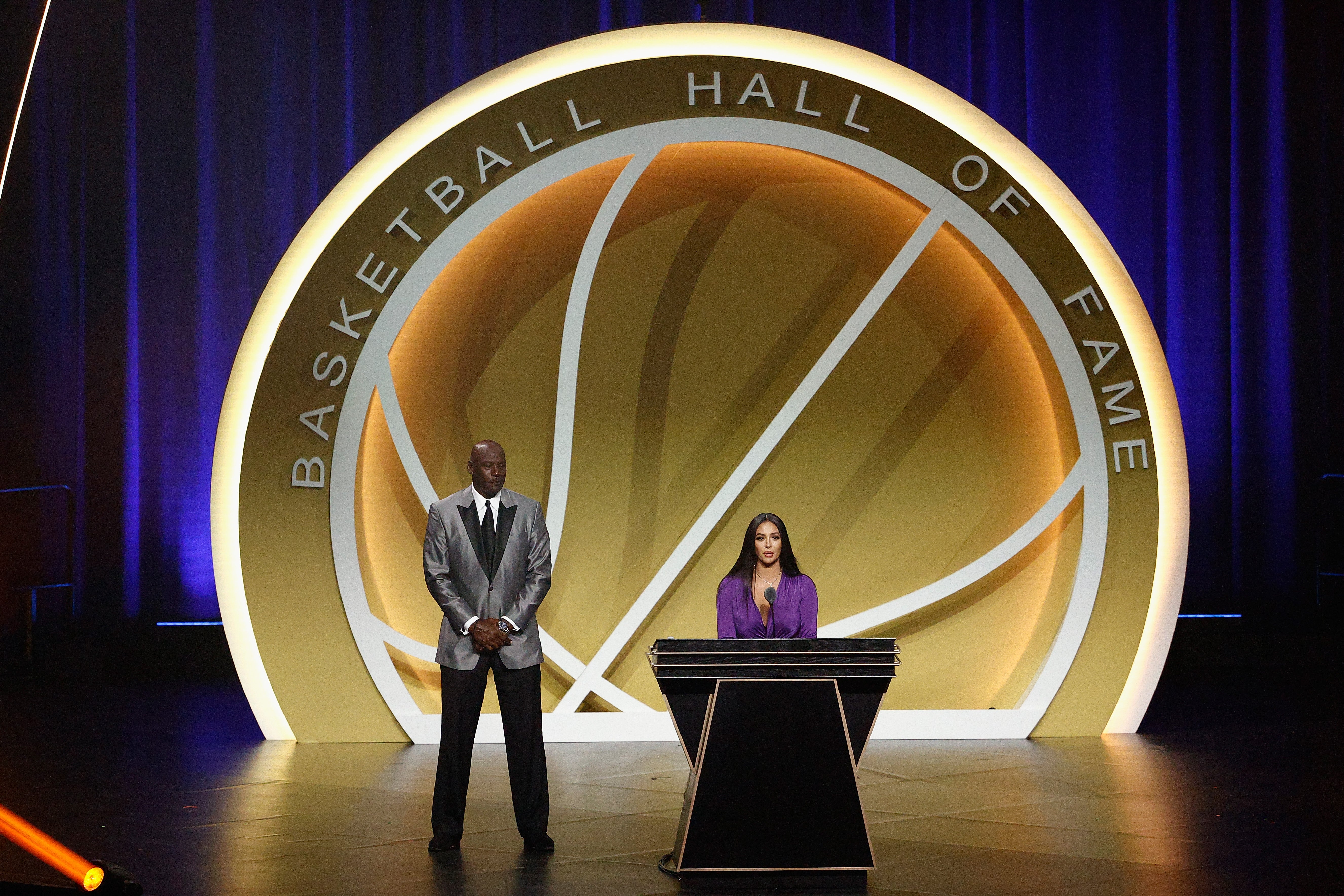 Vanessa Bryant spoke at the ceremony alongside Michael Jordan