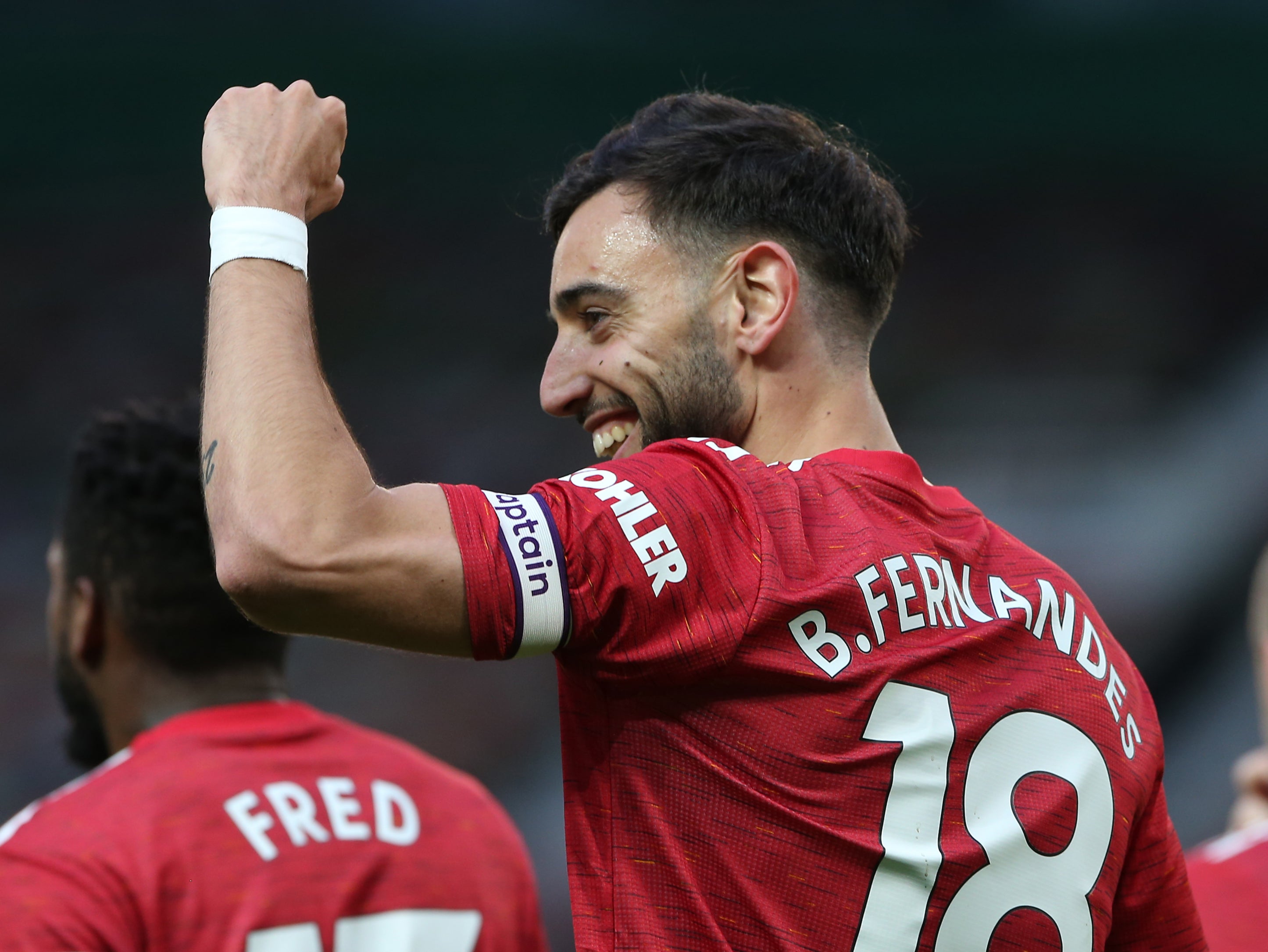 Manchester United midfielder Bruno Fernandes