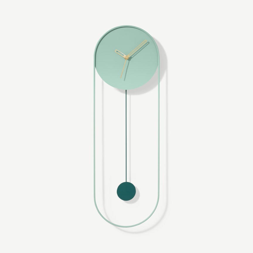 Ivon Statement Pill Shape Wall Clock, Green, £45 at MADE.com